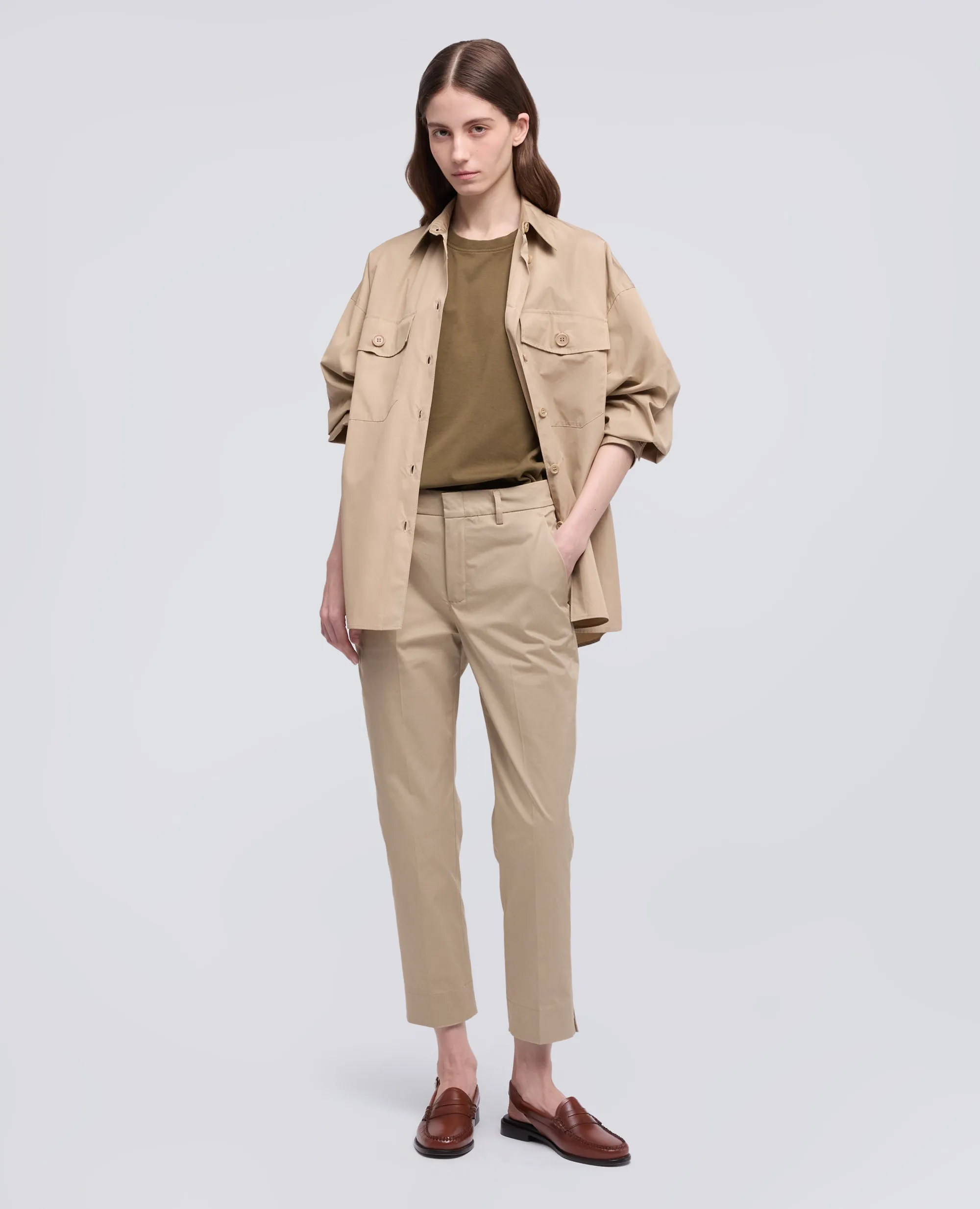 PANTALONE CAPRI IN TWILL DI COTONE STRETCH - COLONIALE sold by Aspesi product image thumbnail 2