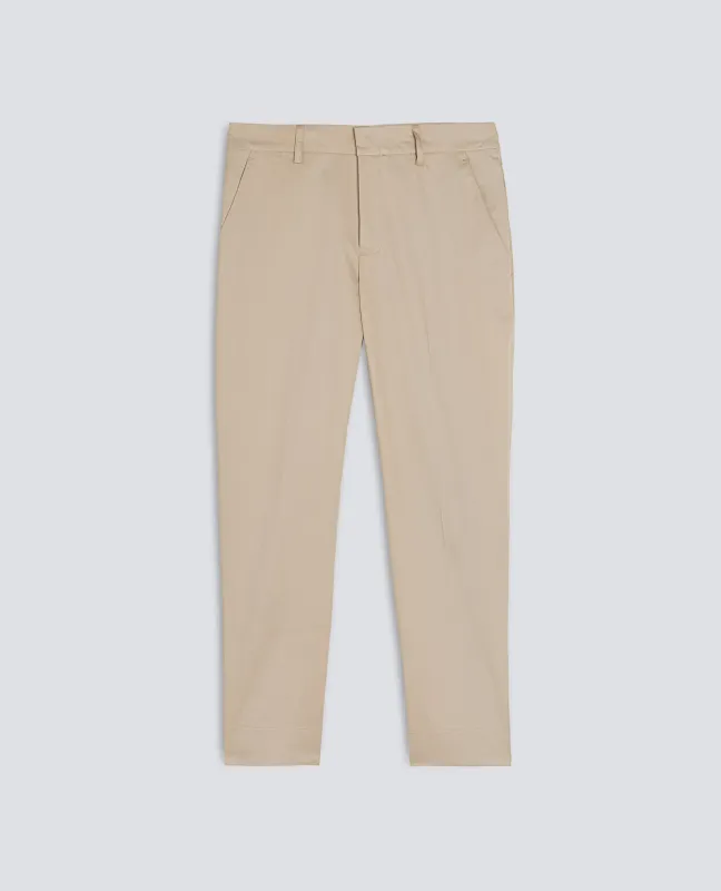 PANTALONE CAPRI IN TWILL DI COTONE STRETCH - COLONIALE made by Aspesi