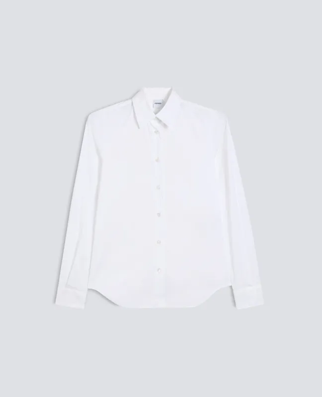 CAMICIA IN POPELINE DI MISTO COTONE STRETCH - BIANCO made by Aspesi