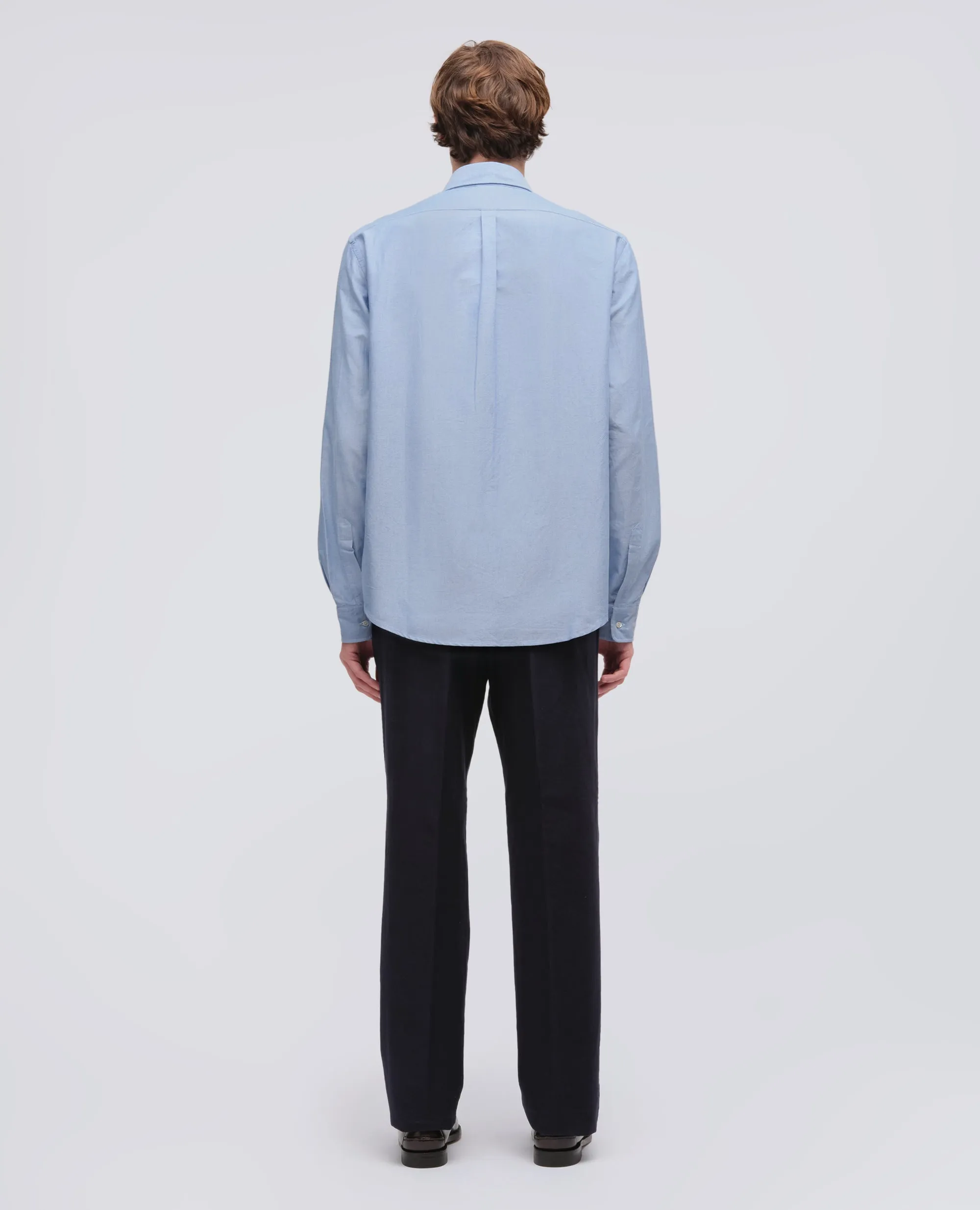CAMICIA IN COTONE OXFORD CON COLLO BUTTON DOWN - AZZURRO sold by Aspesi product image thumbnail 3