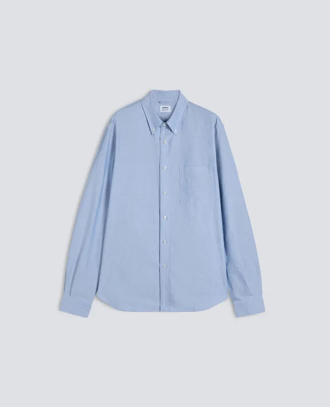 CAMICIA IN COTONE OXFORD CON COLLO BUTTON DOWN - AZZURRO made by Aspesi