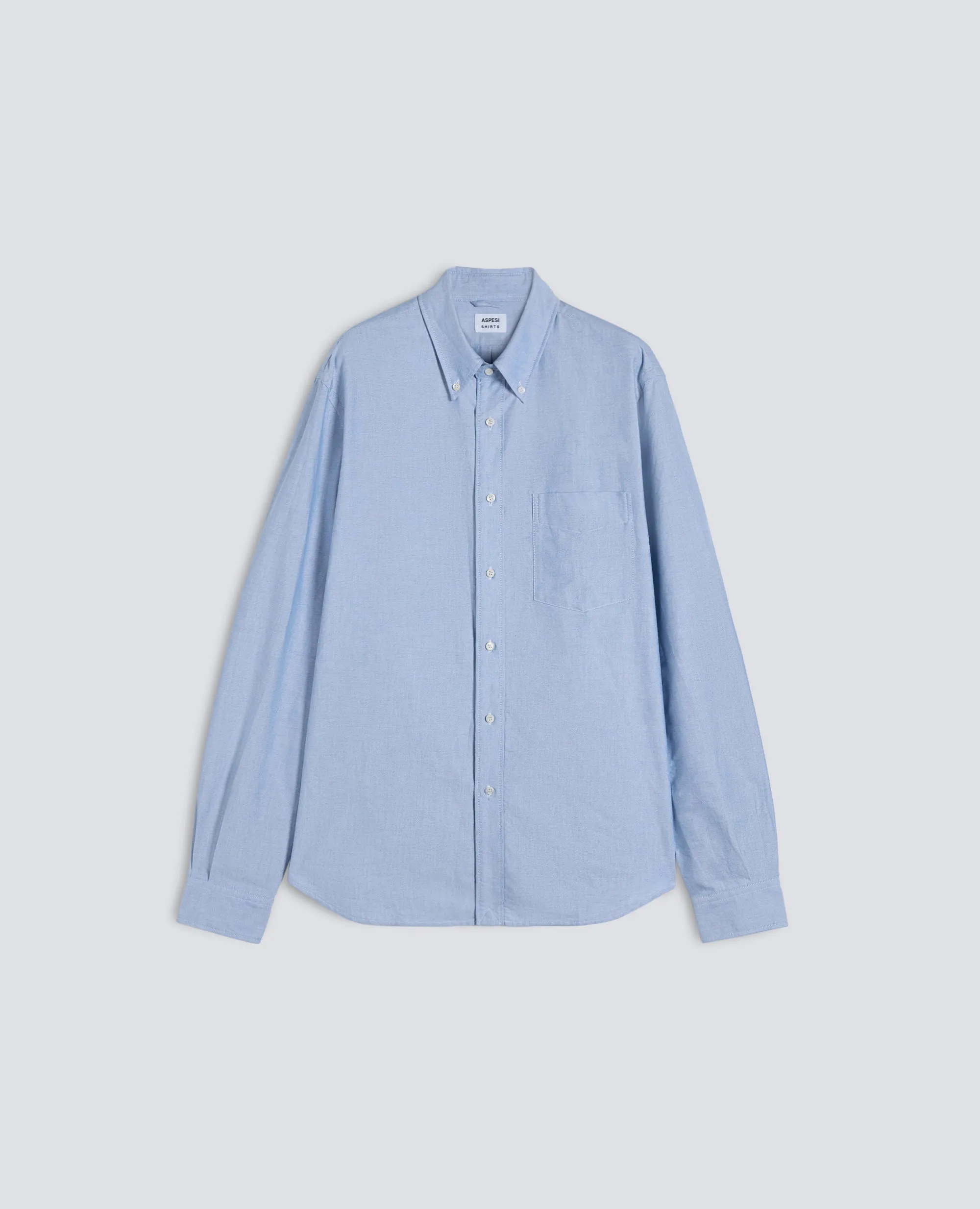 CAMICIA IN COTONE OXFORD CON COLLO BUTTON DOWN - AZZURRO sold by Aspesi