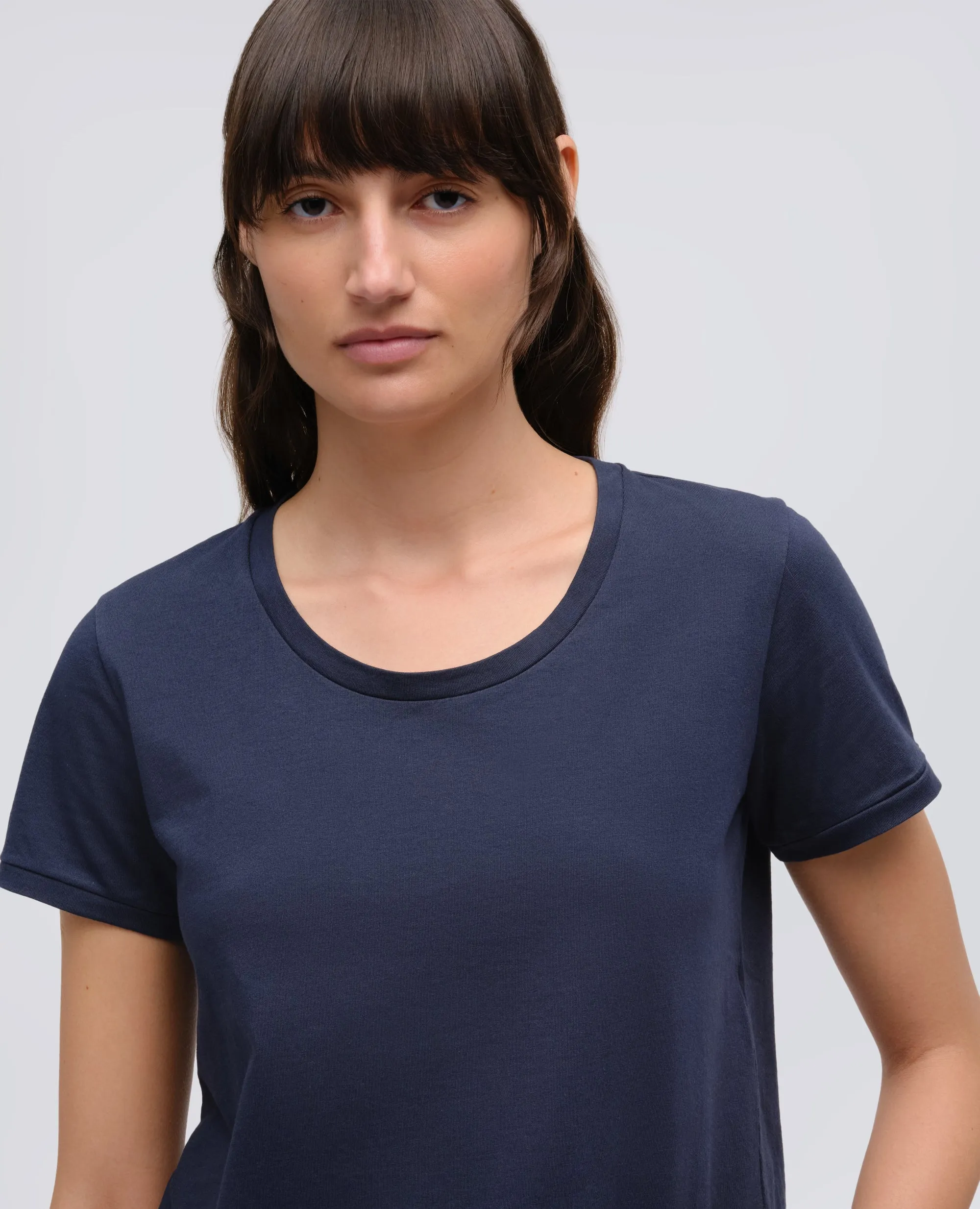 T-SHIRT IN JERSEY DI COTONE - BLU sold by Aspesi product image thumbnail 4