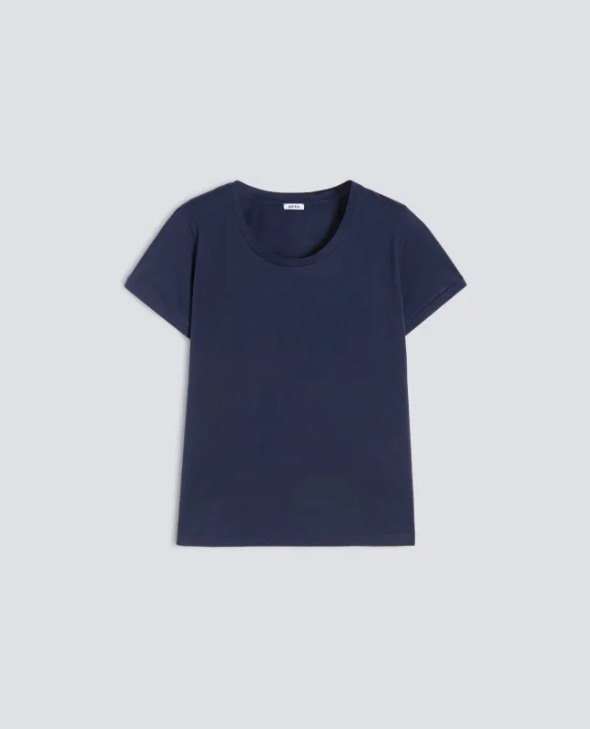 T-SHIRT IN JERSEY DI COTONE - BLU made by Aspesi