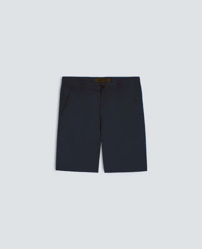 BERMUDA CHINO IN POPELINE DI COTONE E NYLON - NAVY made by Aspesi