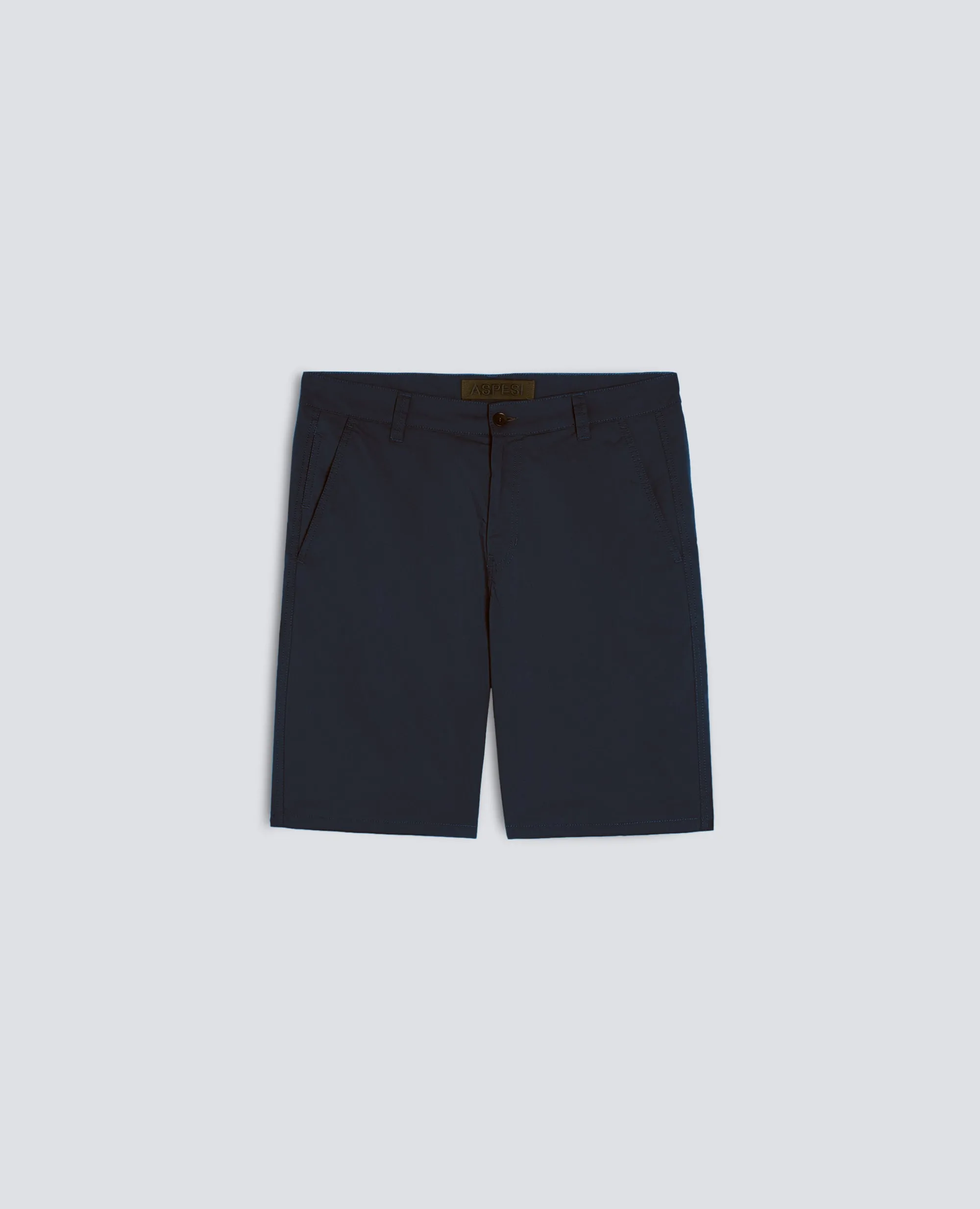 BERMUDA CHINO IN POPELINE DI COTONE E NYLON - NAVY sold by Aspesi