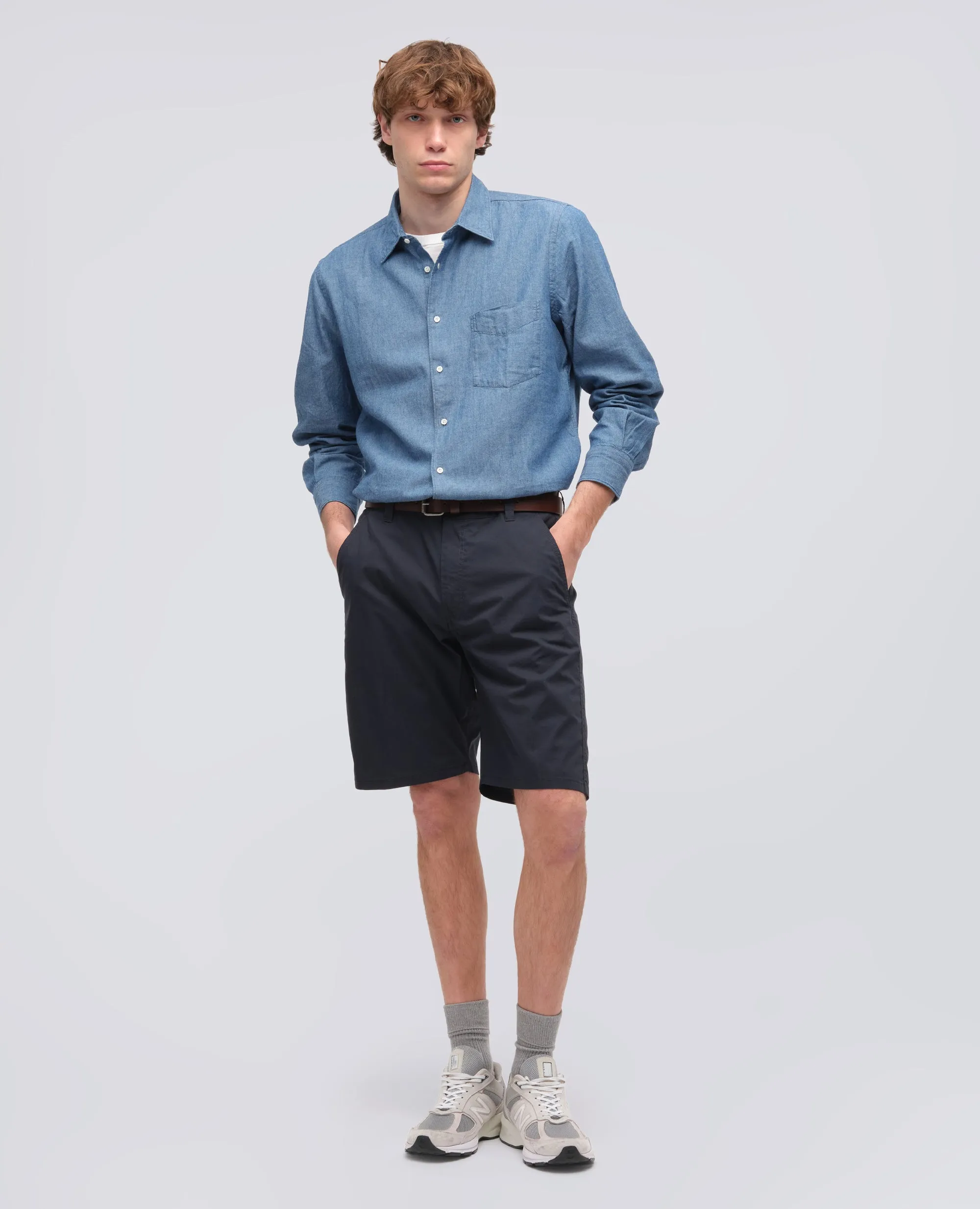 BERMUDA CHINO IN POPELINE DI COTONE E NYLON - NAVY sold by Aspesi product image thumbnail 2