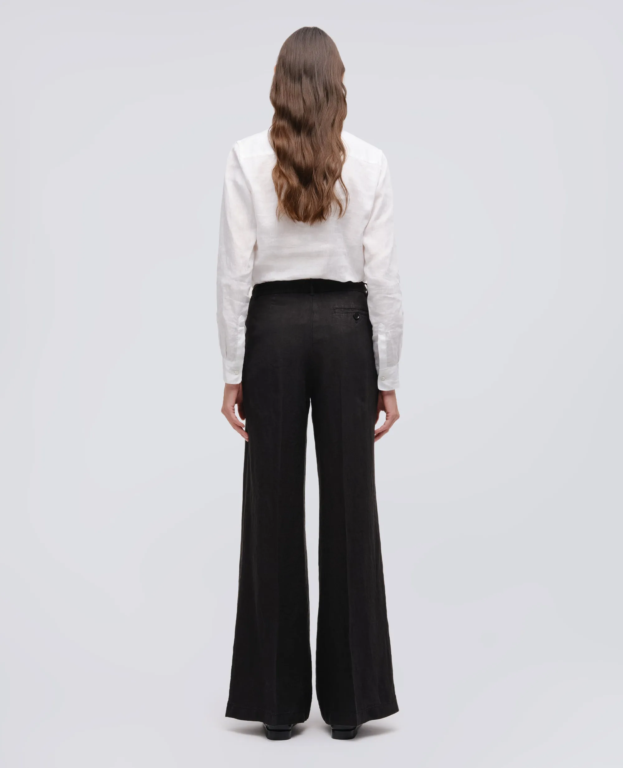 PANTALONE IN TELA DI LINO - NERO sold by Aspesi product image thumbnail 3