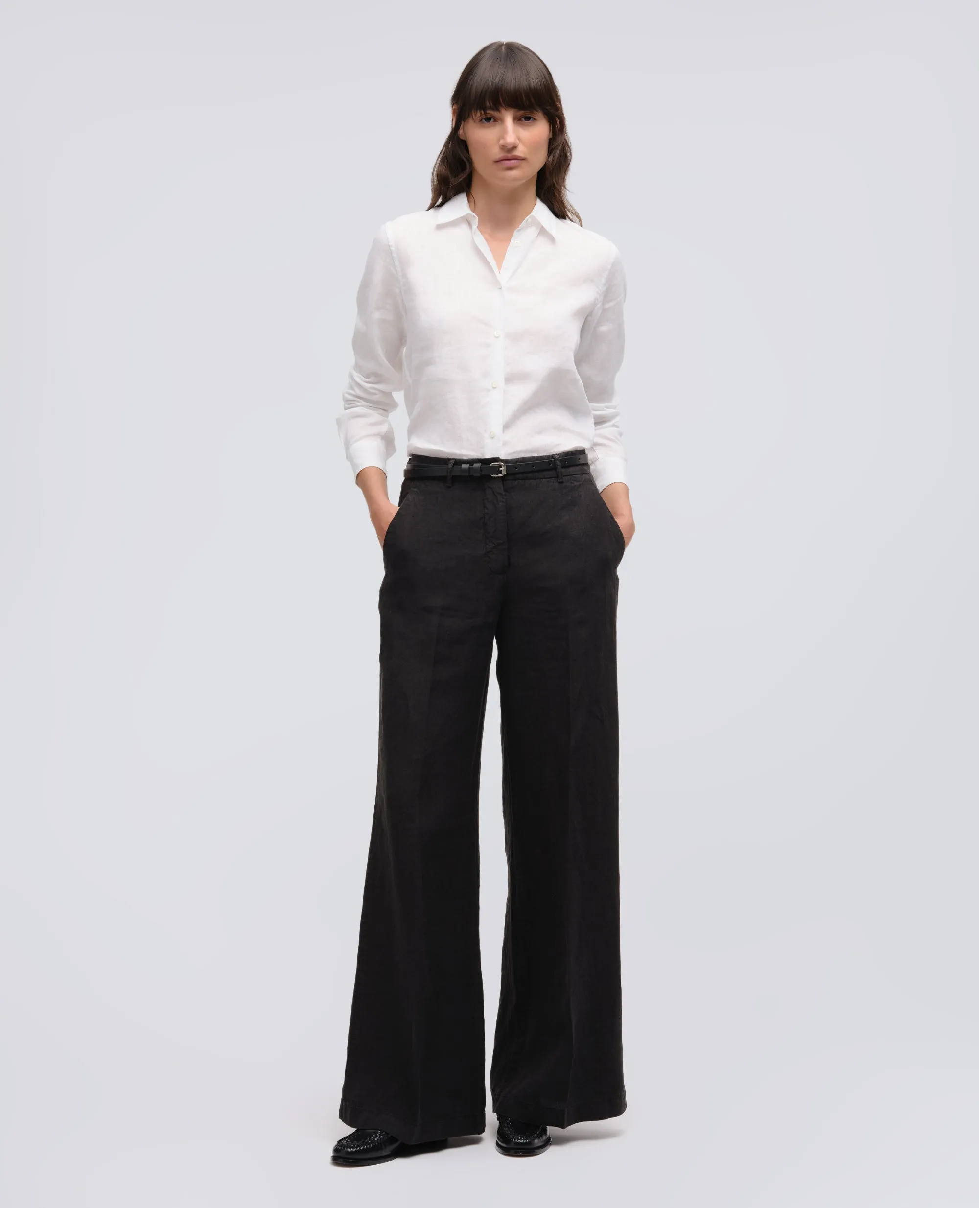 PANTALONE IN TELA DI LINO - NERO sold by Aspesi product image thumbnail 2