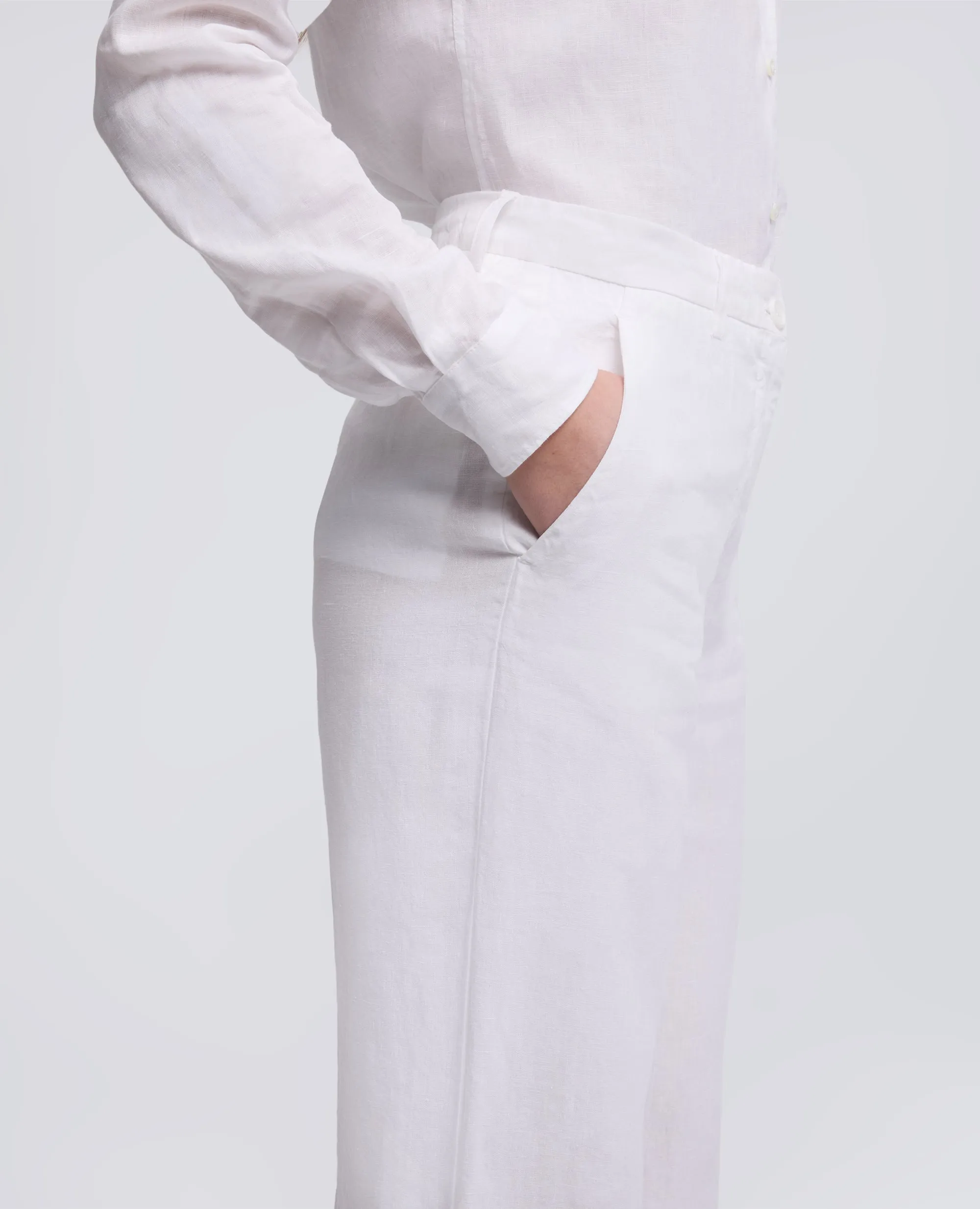 PANTALONE IN TELA DI LINO - BIANCO sold by Aspesi product image thumbnail 4