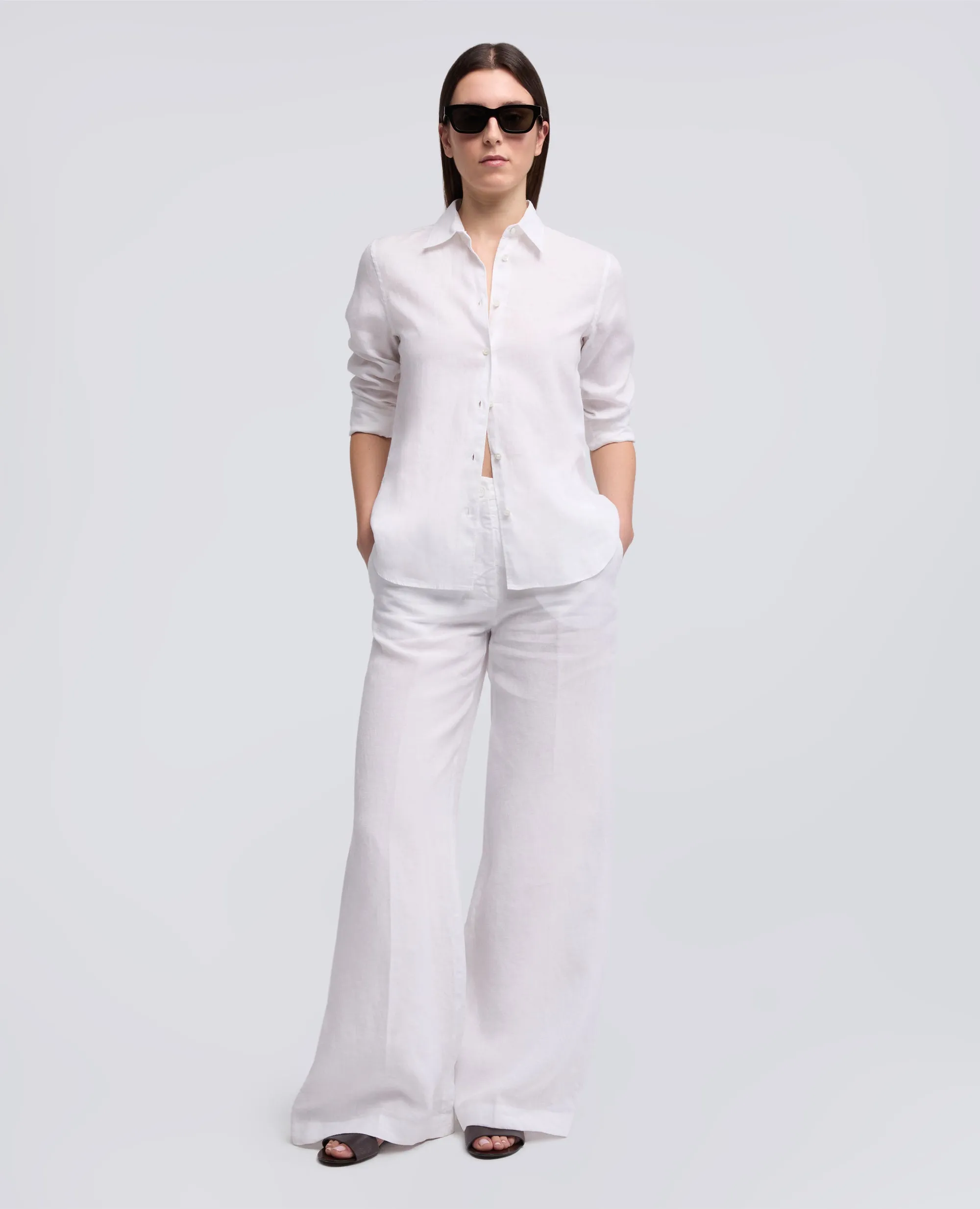 PANTALONE IN TELA DI LINO - BIANCO sold by Aspesi product image thumbnail 2
