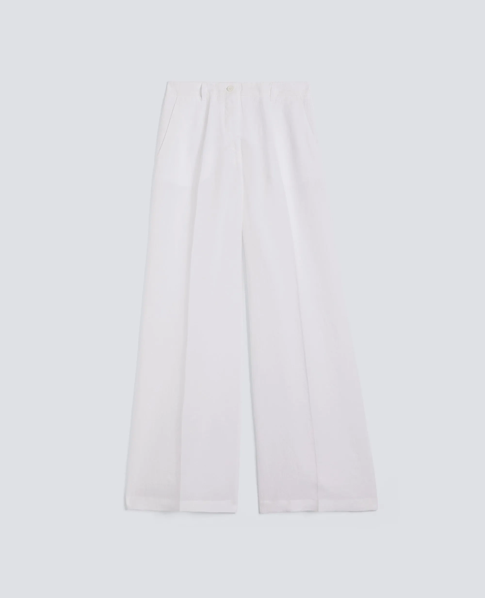 PANTALONE IN TELA DI LINO - BIANCO sold by Aspesi