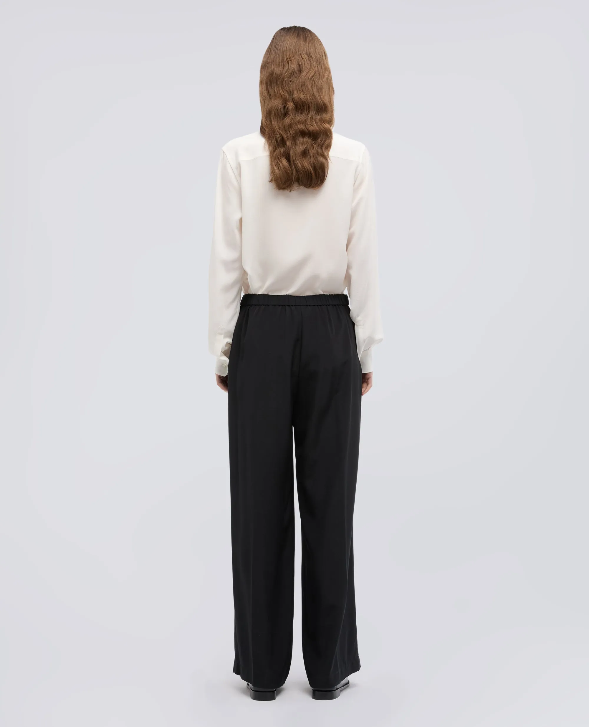 PANTALONE IN CREPE DE CHINE SETA - NERO sold by Aspesi product image thumbnail 3