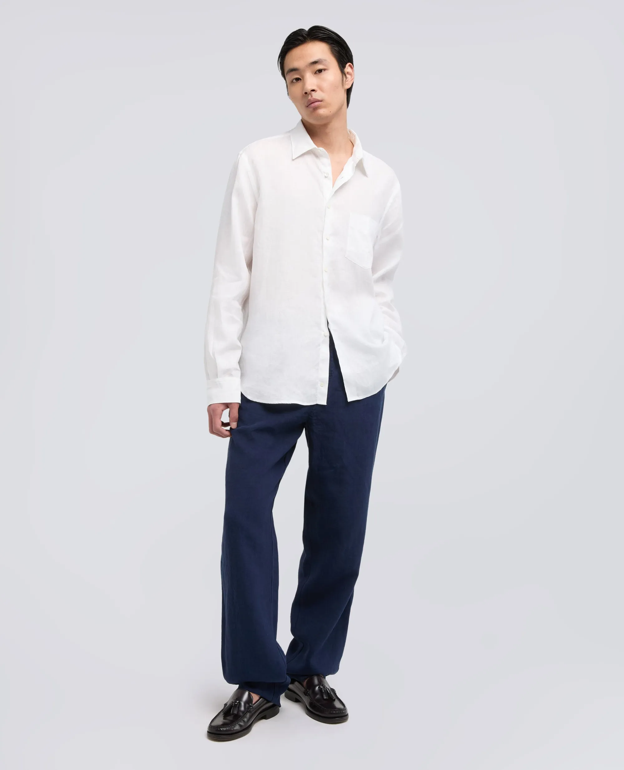 CAMICIA IN CHAMBRAY GIAPPONESE - BIANCO sold by Aspesi product image thumbnail 2