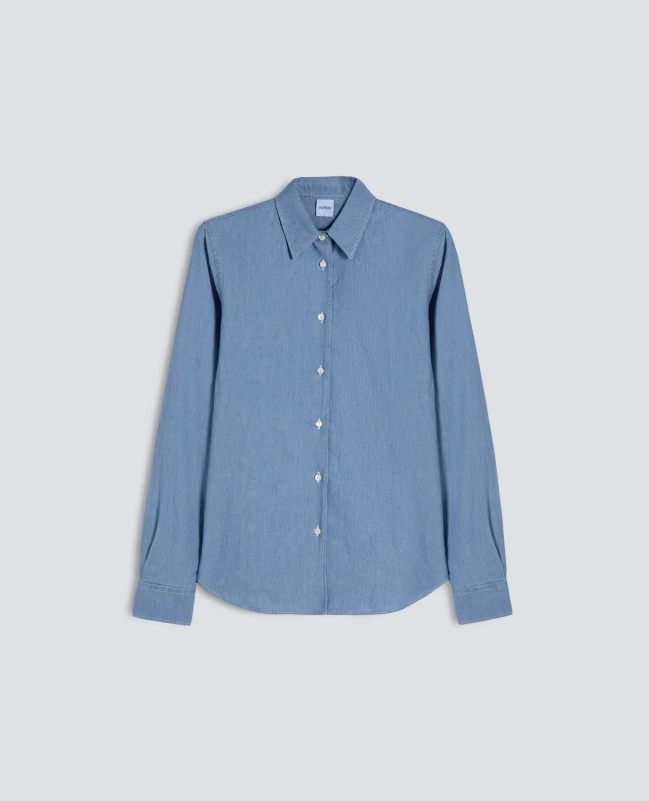 CAMICIA IN CHAMBRAY DI COTONE - DENIM CHIARO sold by Aspesi