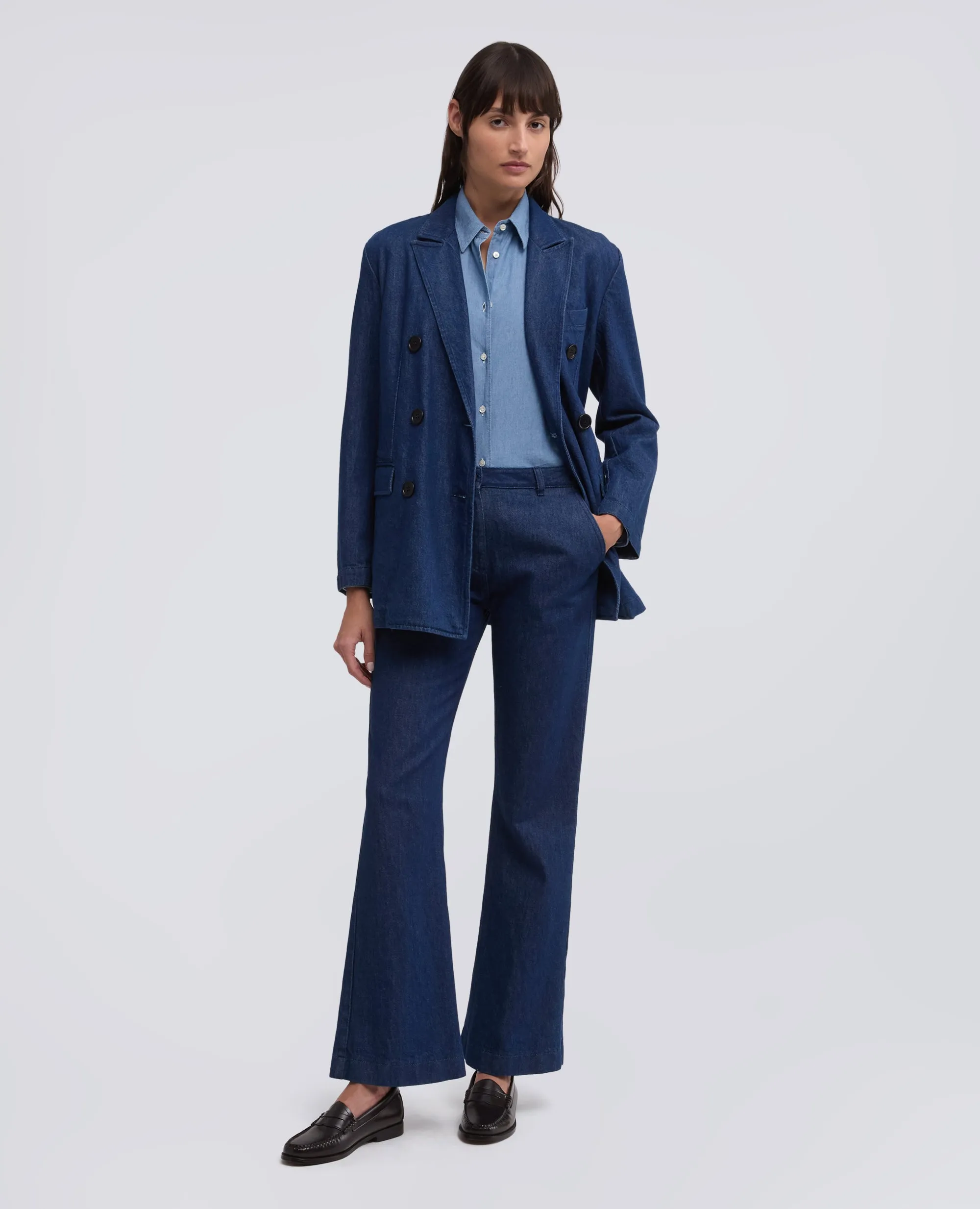 CAMICIA IN CHAMBRAY DI COTONE - DENIM CHIARO sold by Aspesi product image thumbnail 2