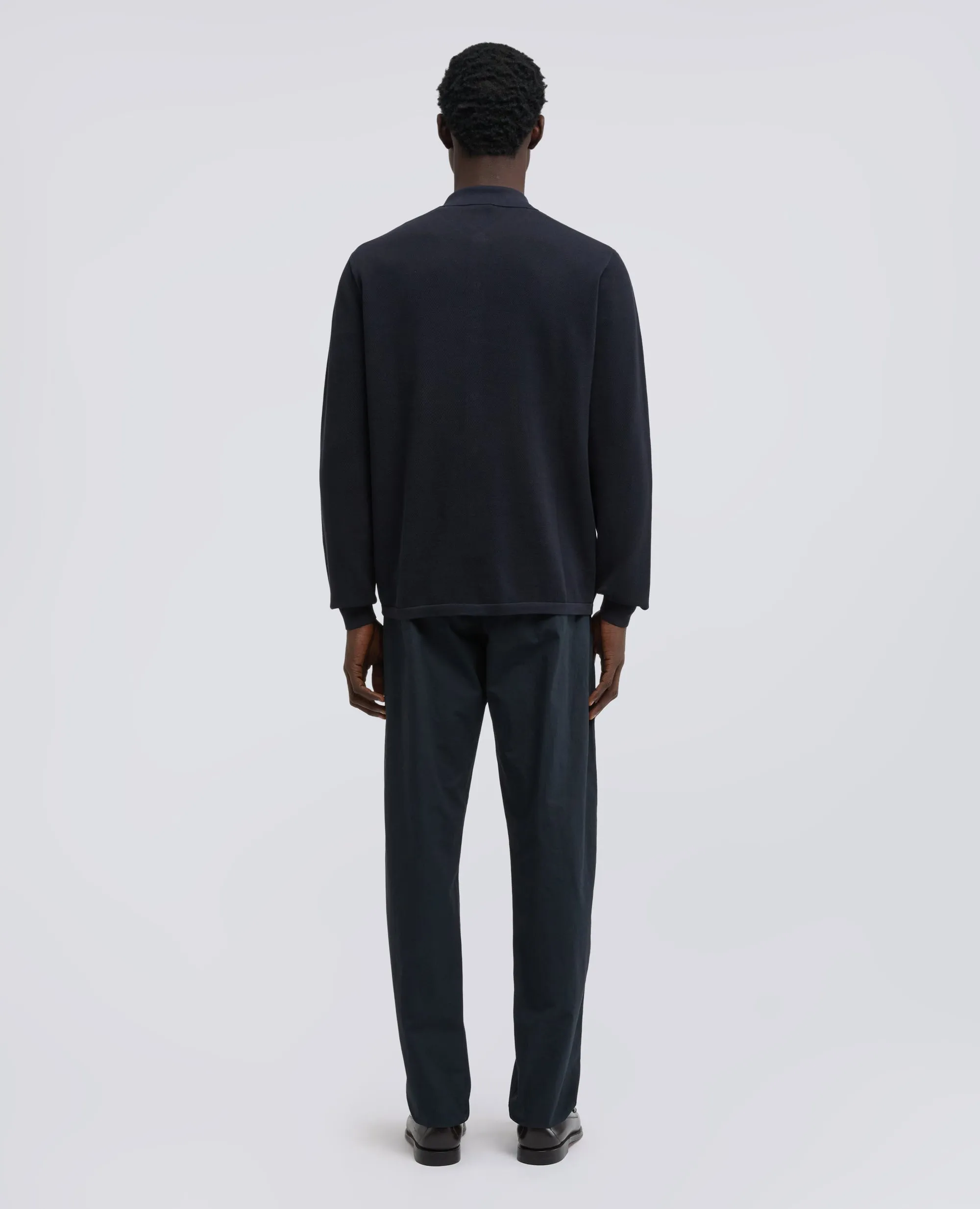 POLO DI MAGLIA IN COTONE TINTO CAPO - NAVY sold by Aspesi product image thumbnail 3