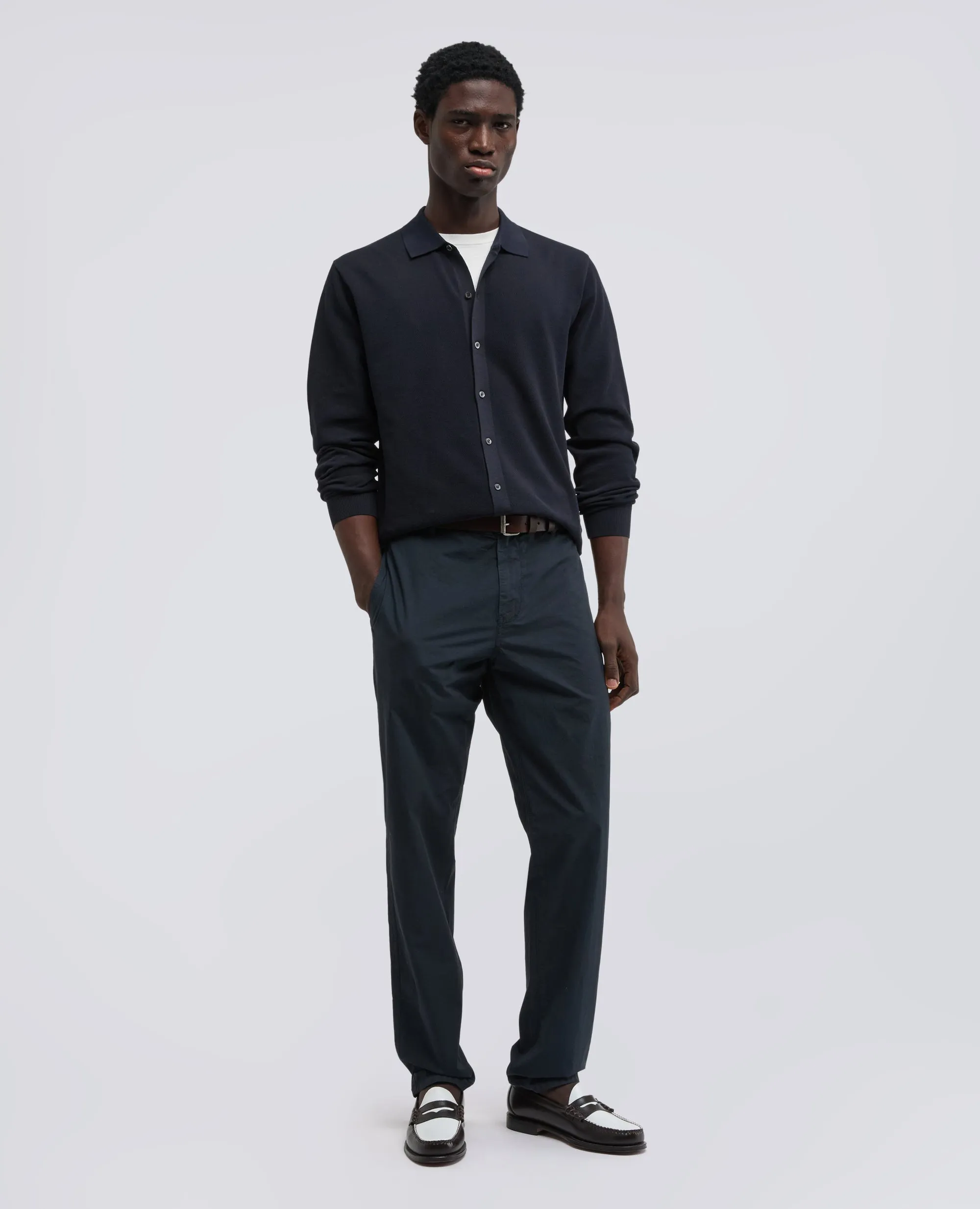 POLO DI MAGLIA IN COTONE TINTO CAPO - NAVY sold by Aspesi product image thumbnail 2