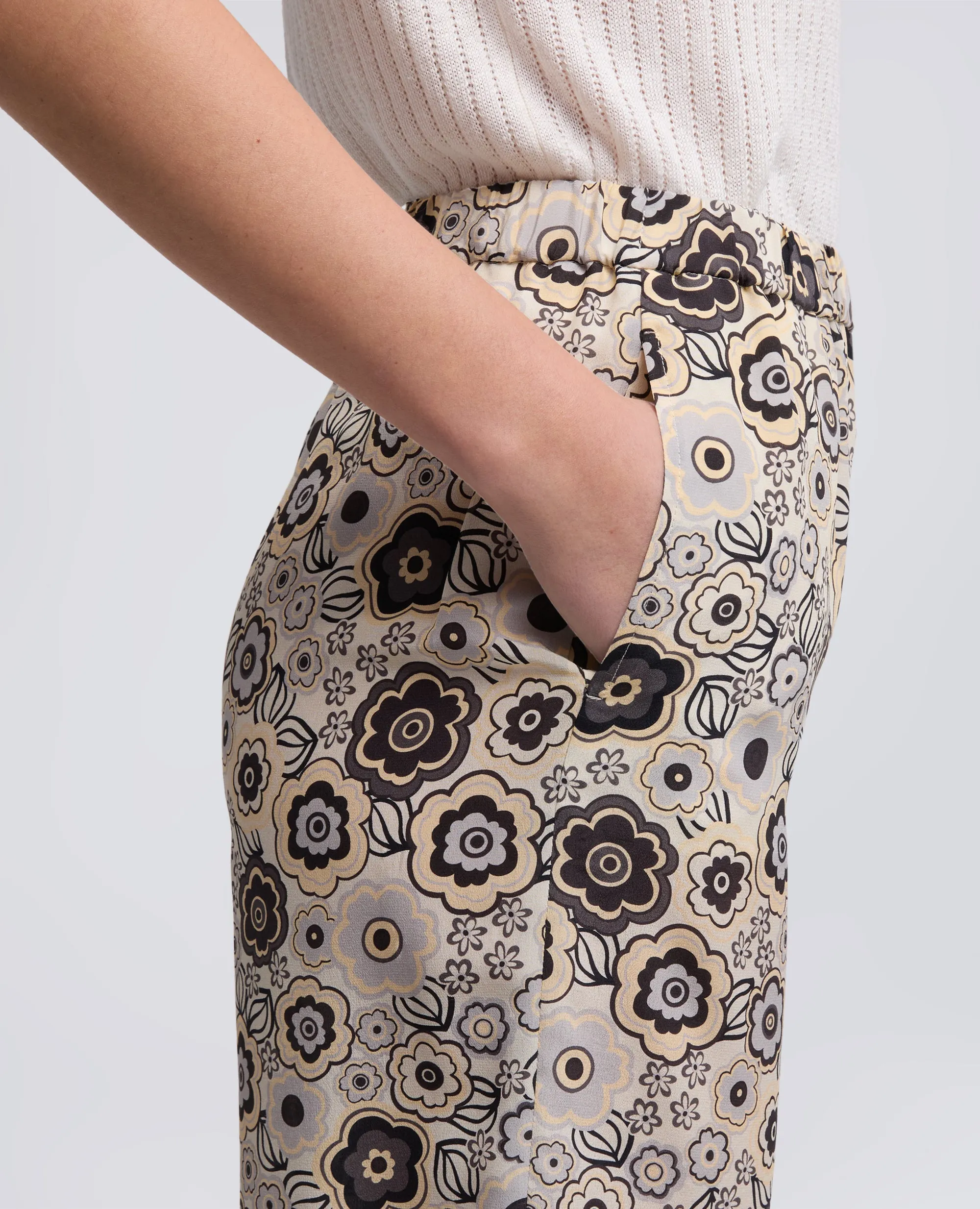 PANTALONE IN CREPE DE CHINE DI SETA - NATURALE sold by Aspesi product image thumbnail 4