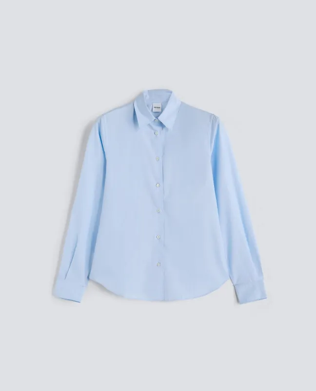 CAMICIA CLASSICA IN POPELINE DI COTONE - AZZURRO made by Aspesi