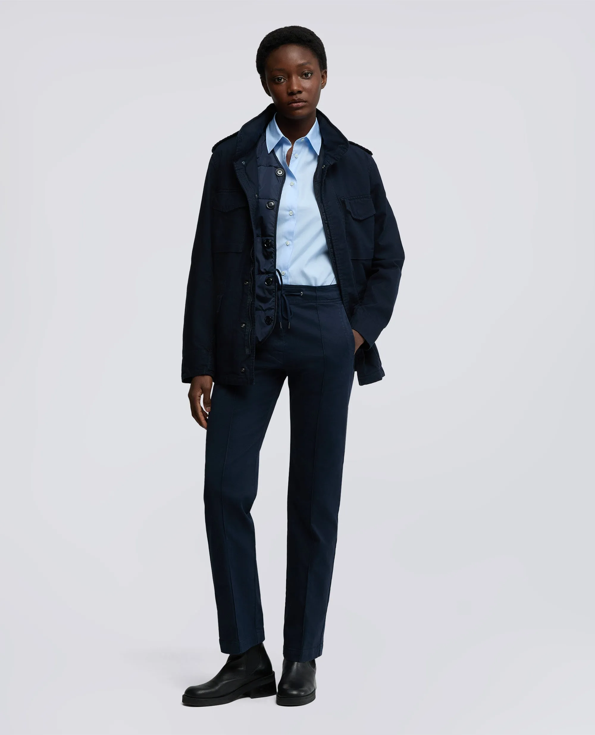 CAMICIA CLASSICA IN POPELINE DI COTONE - AZZURRO sold by Aspesi product image thumbnail 2