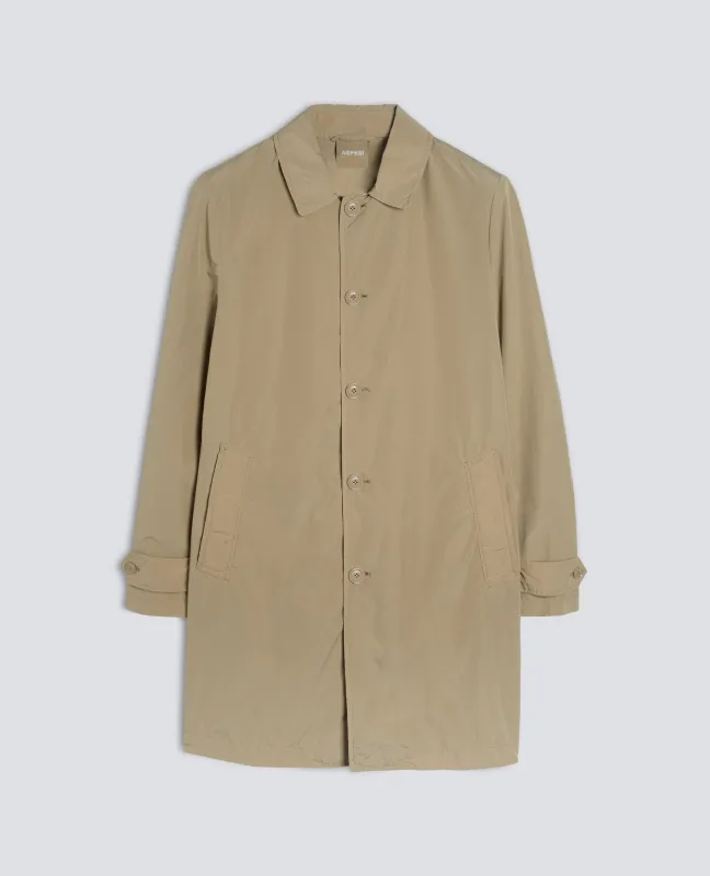 IMPERMEABILE IN POLIESTERE E NYLON COMPATTO - BEIGE made by Aspesi