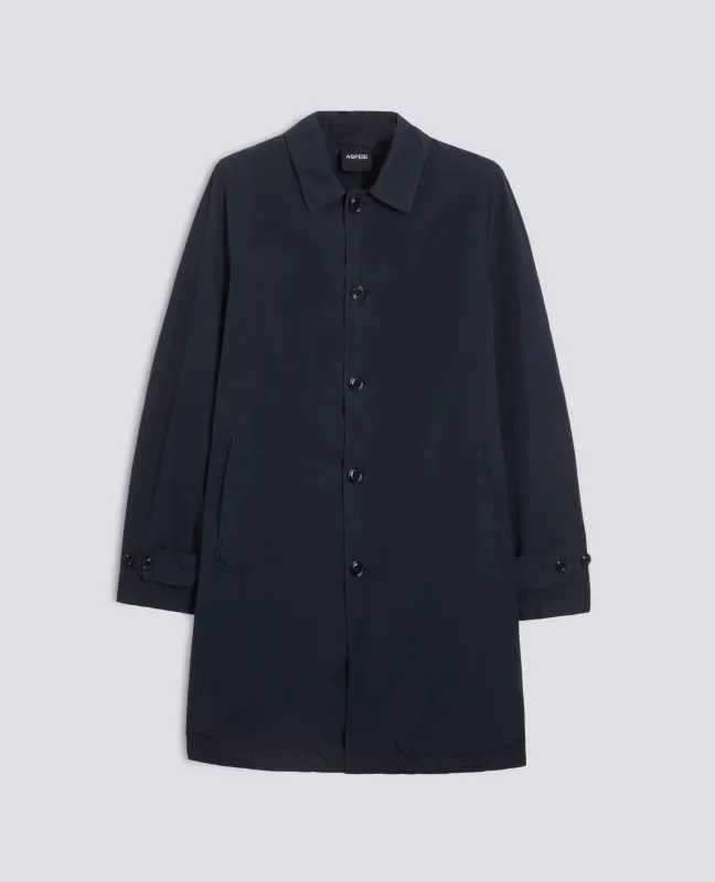 IMPERMEABILE IN POLIESTERE E NYLON COMPATTO - NAVY made by Aspesi