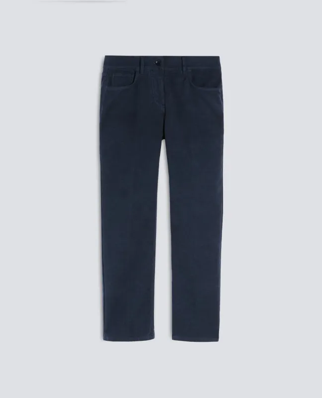 PANTALONE IN FUSTAGNO STRETCH - NAVY made by Aspesi