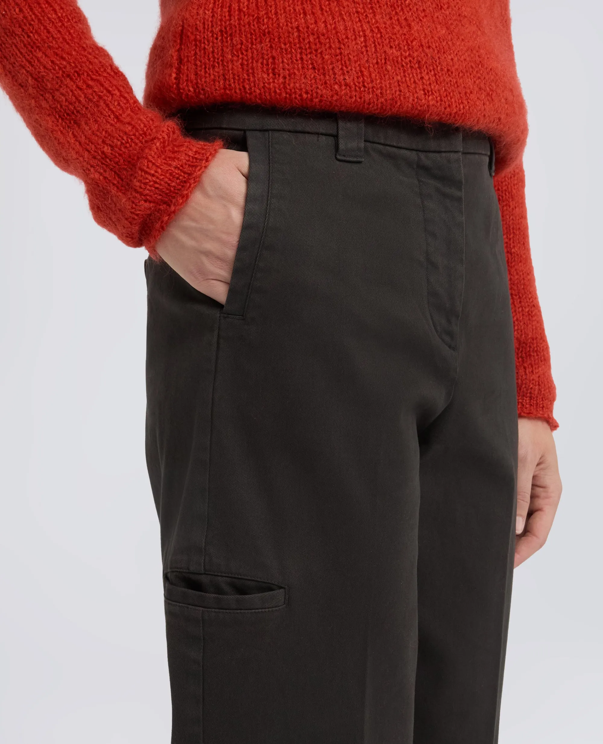 PANTALONE IN GABARDINA DI COTONE - MARRONE sold by Aspesi product image thumbnail 4