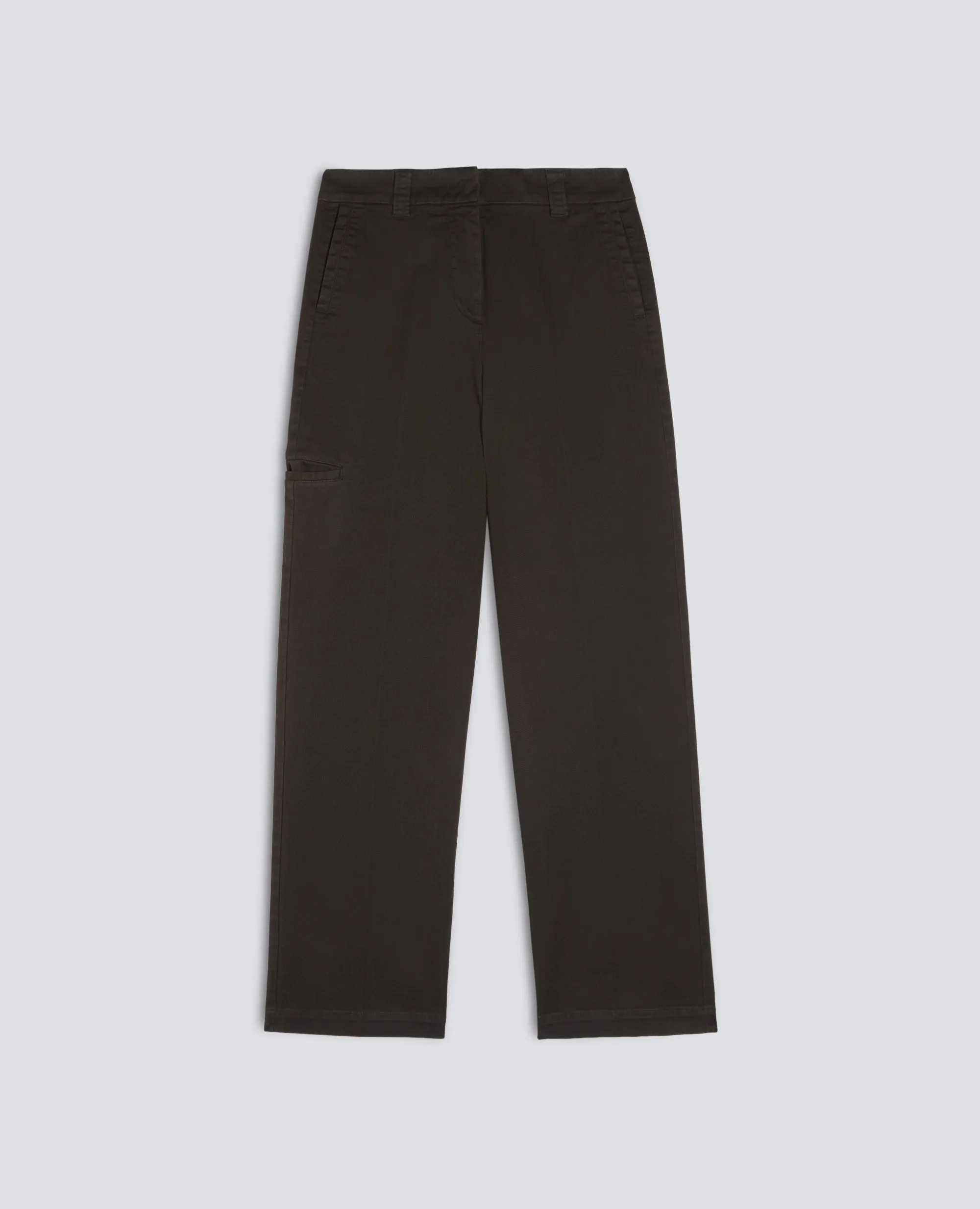 PANTALONE IN GABARDINA DI COTONE - MARRONE sold by Aspesi