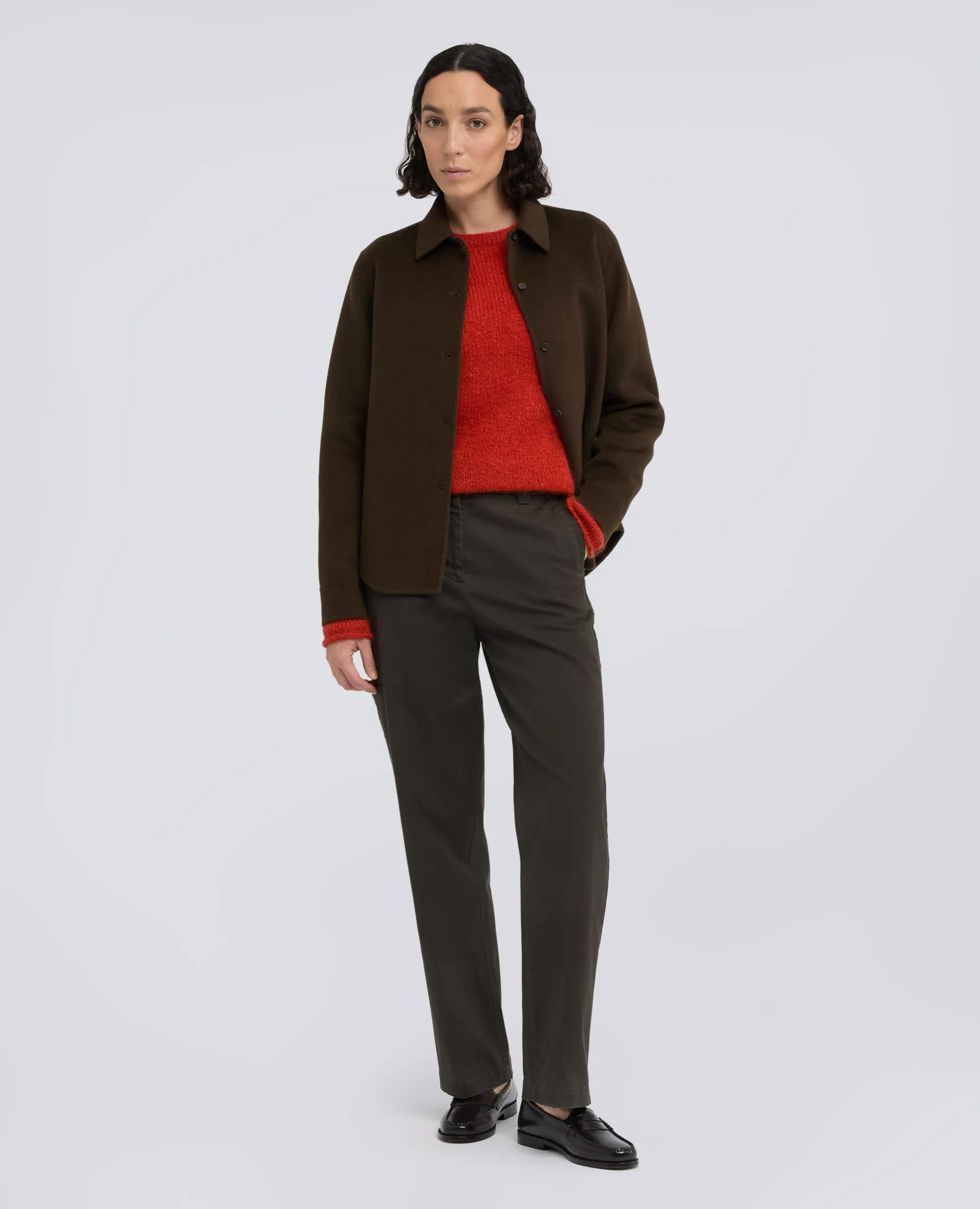 PANTALONE IN GABARDINA DI COTONE - MARRONE sold by Aspesi product image thumbnail 2