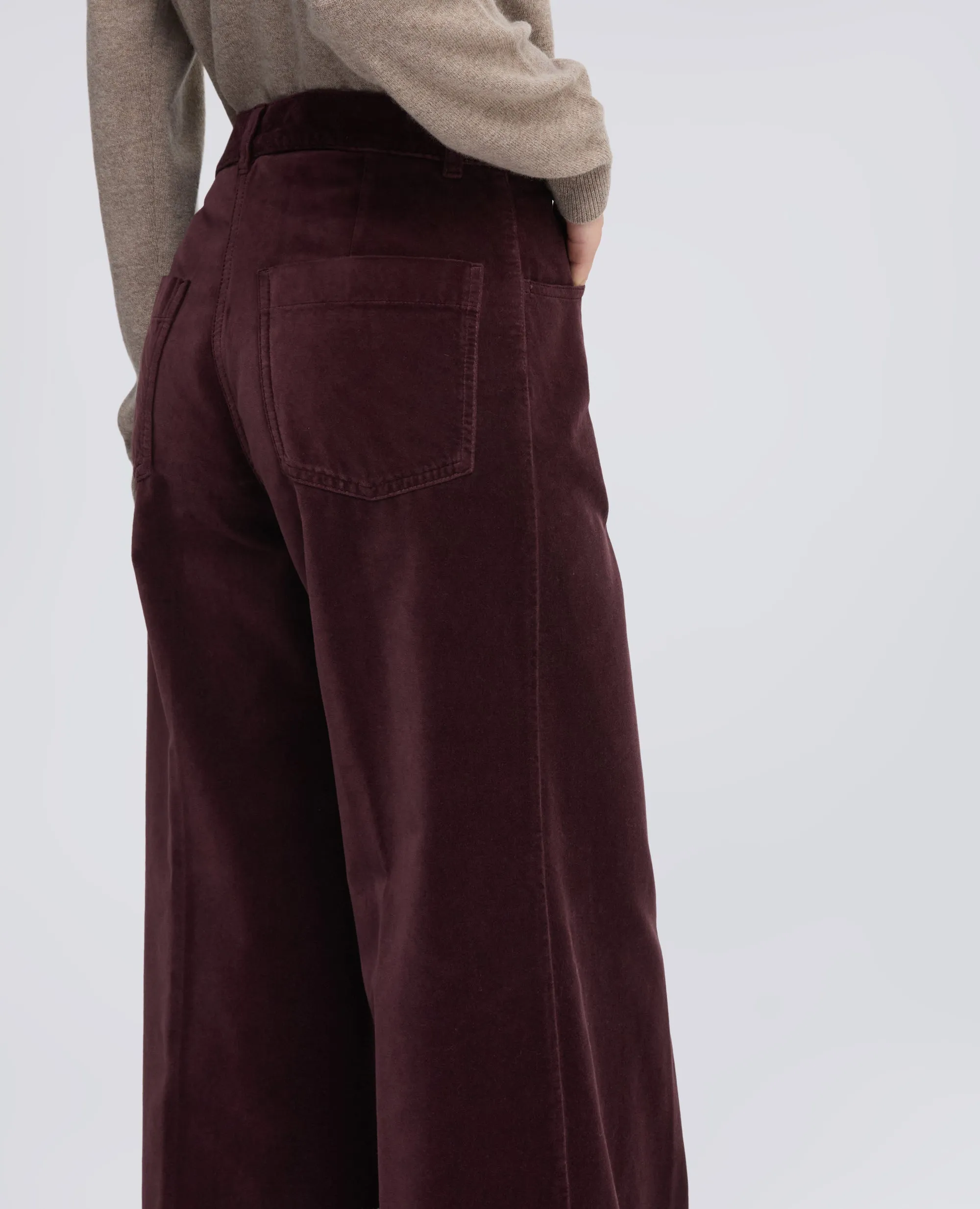 PANTALONE AMPIO IN VELLUTO LISCIO - BARBERA sold by Aspesi product image thumbnail 4