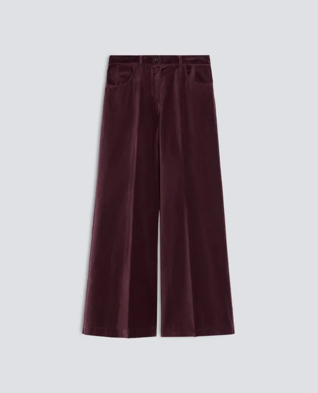 PANTALONE AMPIO IN VELLUTO LISCIO - BARBERA made by Aspesi
