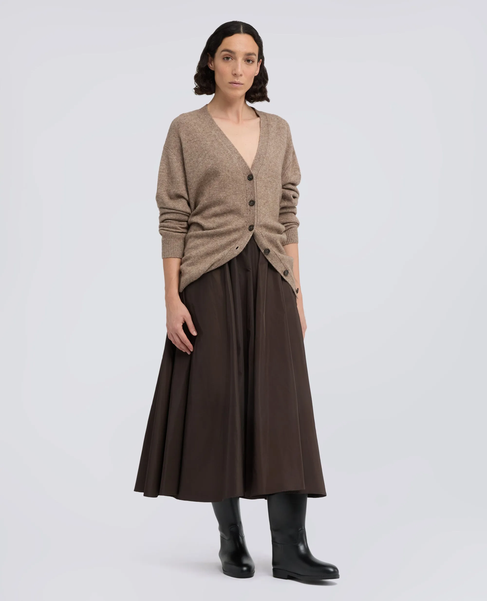 CARDIGAN IN LANA, YAK E CASHMERE - TORTORA sold by Aspesi product image thumbnail 2
