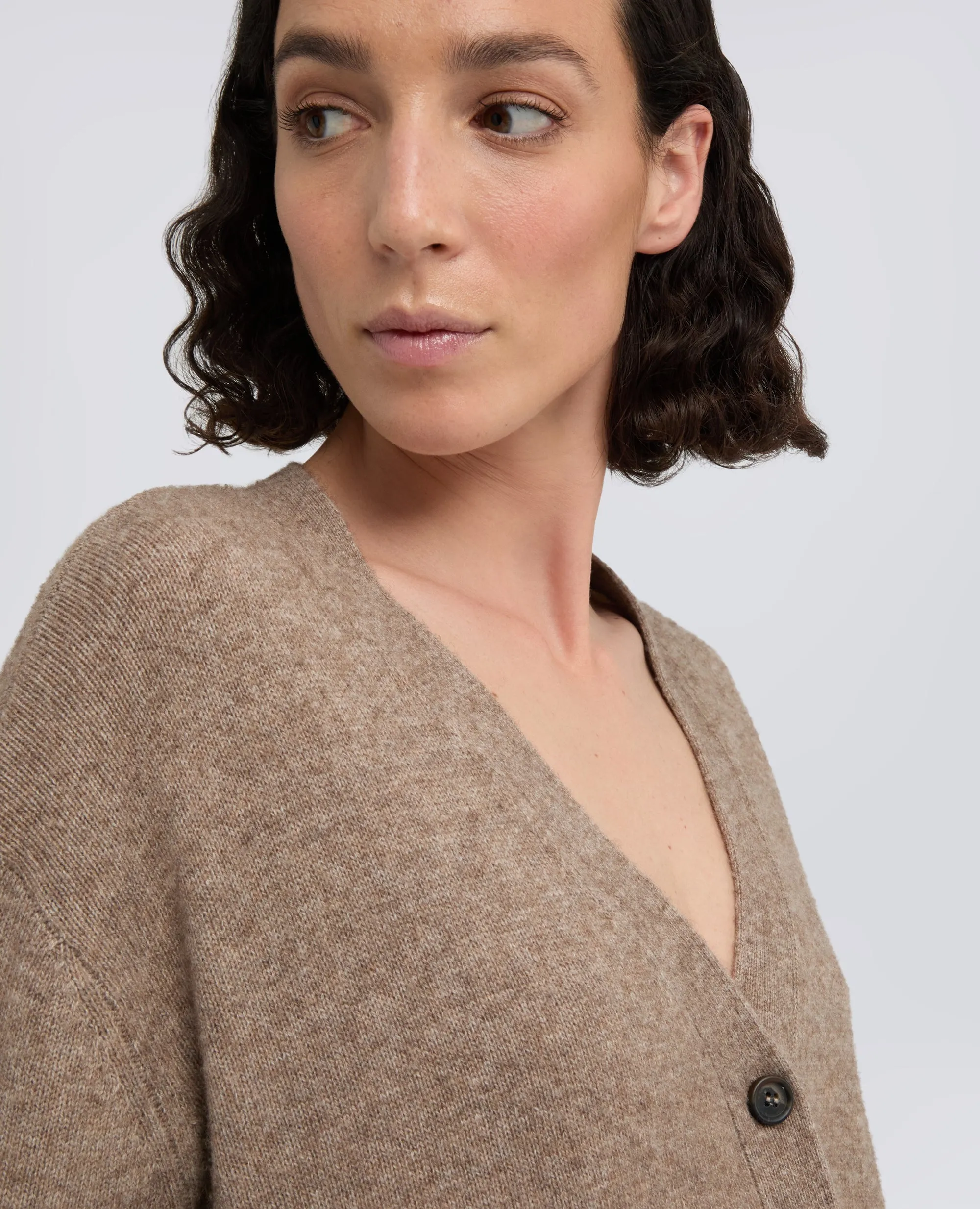 CARDIGAN IN LANA, YAK E CASHMERE - TORTORA sold by Aspesi product image thumbnail 4