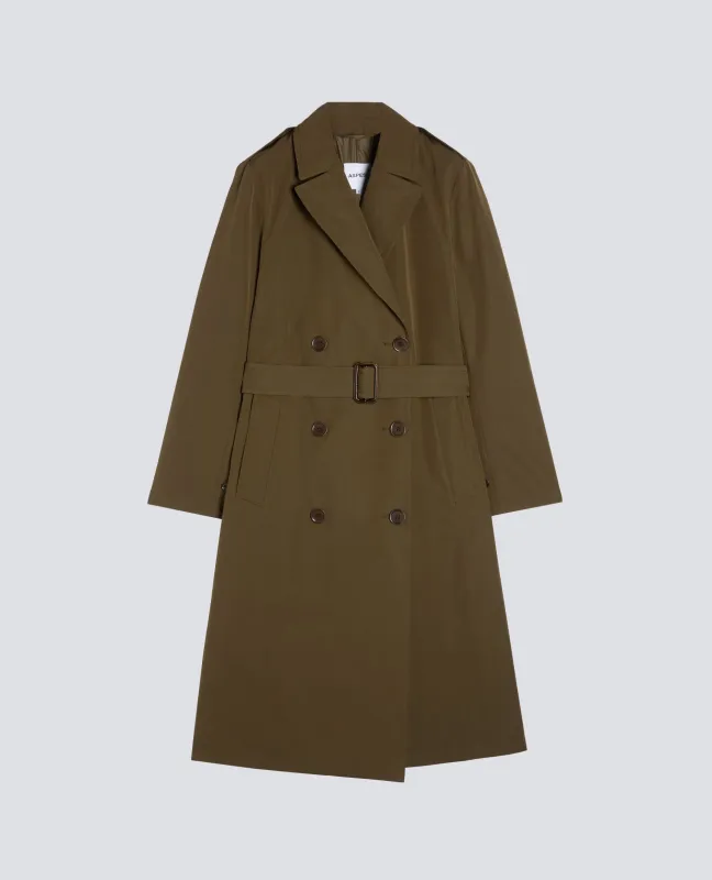 TRENCH IN TELA DI MISTO COTONE CON OVATTA THERMORE® - MILITARE made by Aspesi