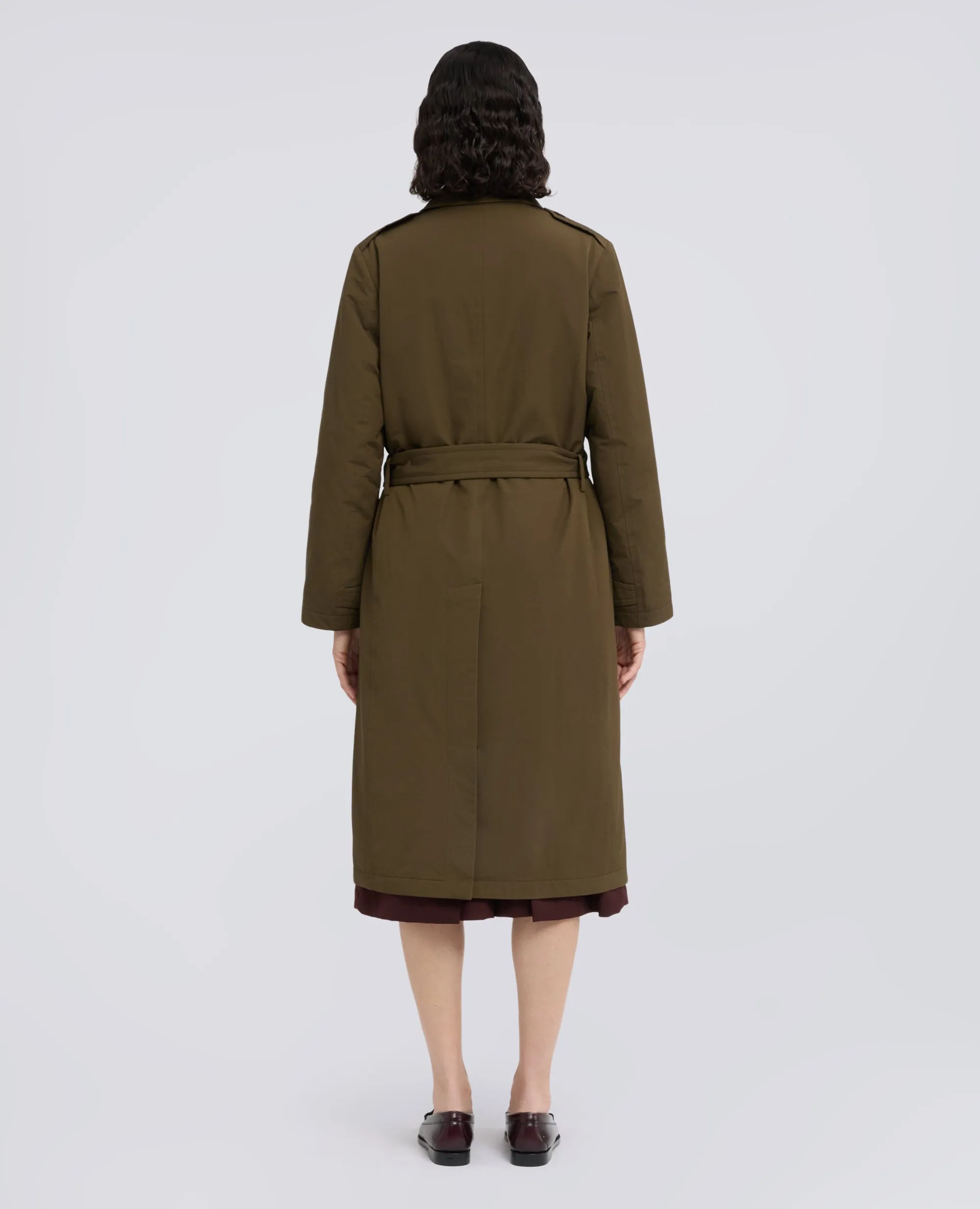 TRENCH IN TELA DI MISTO COTONE CON OVATTA THERMORE® - MILITARE sold by Aspesi product image thumbnail 3