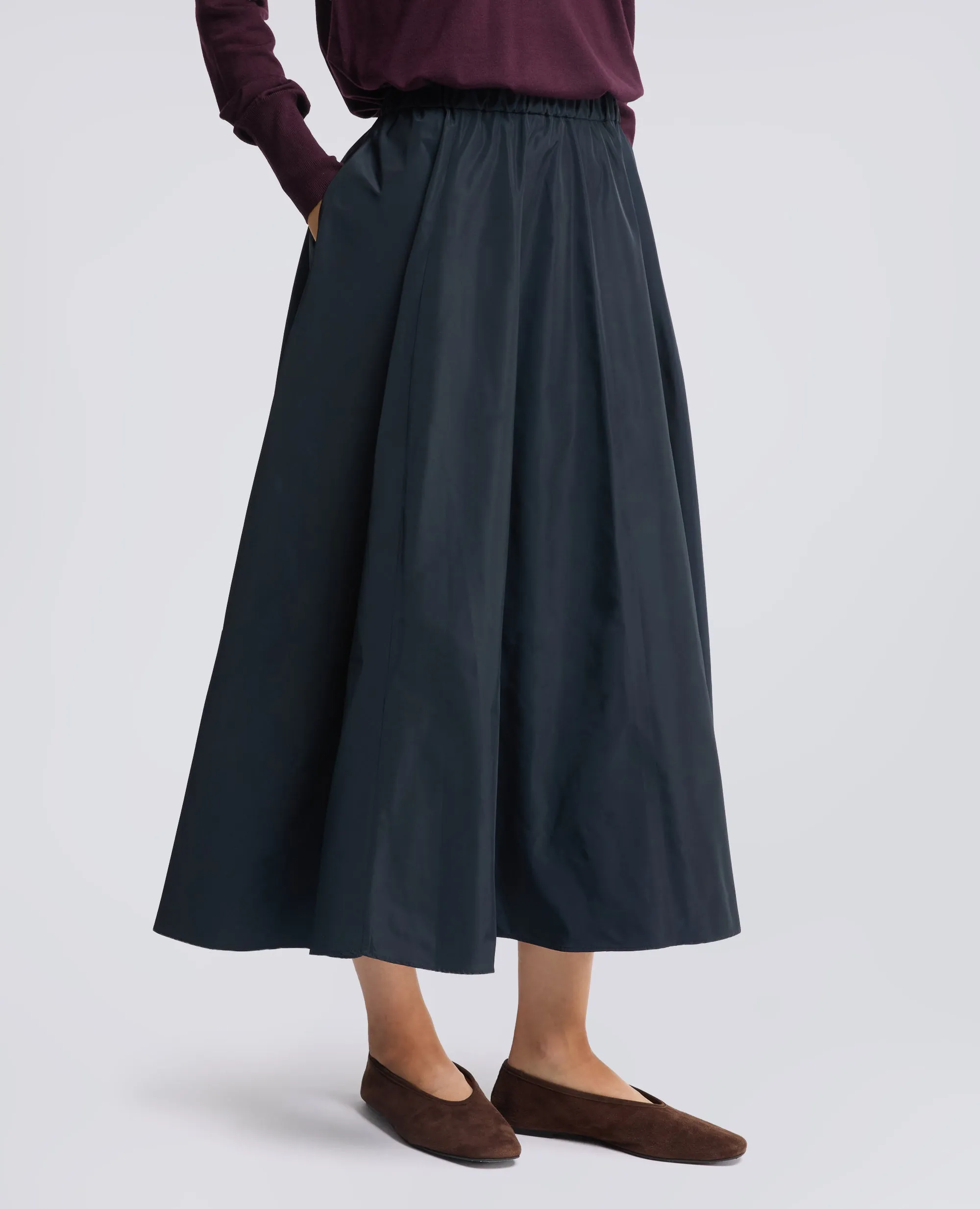 GONNA SVASATA IN TESSUTO TECNICO - BLU NERO sold by Aspesi product image thumbnail 4
