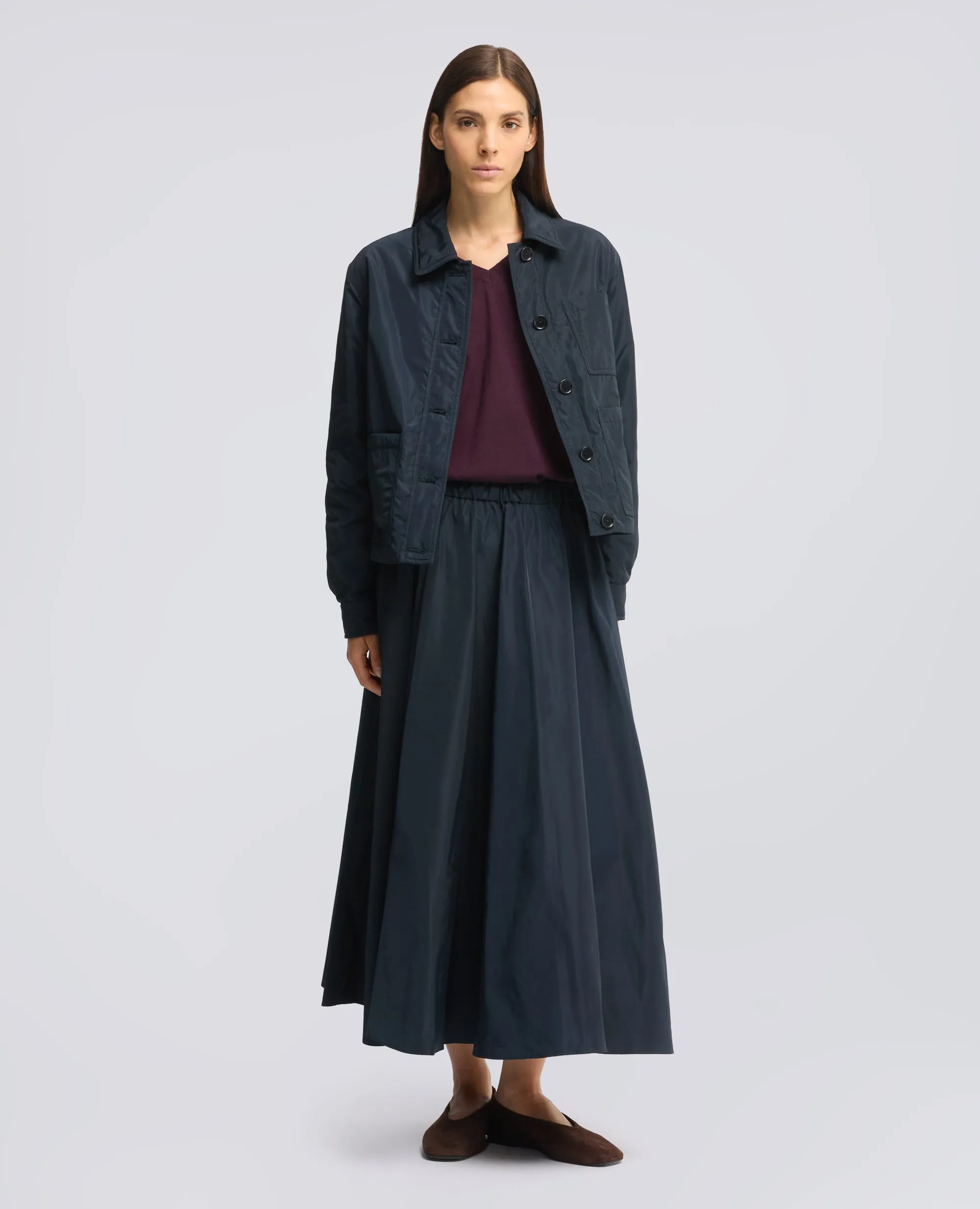 GONNA SVASATA IN TESSUTO TECNICO - BLU NERO sold by Aspesi product image thumbnail 2