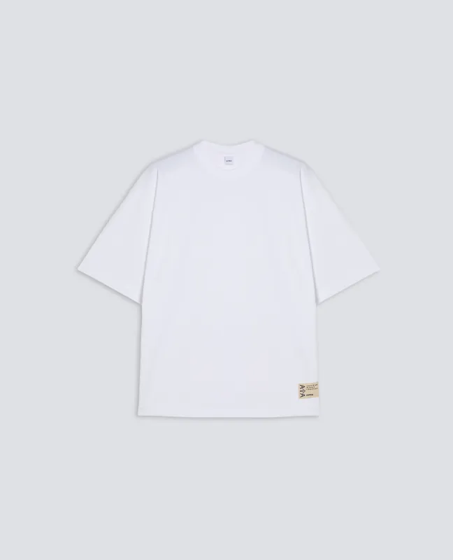 T-SHIRT GIROCOLLO IN JERSEY DI COTONE - BIANCO made by Aspesi