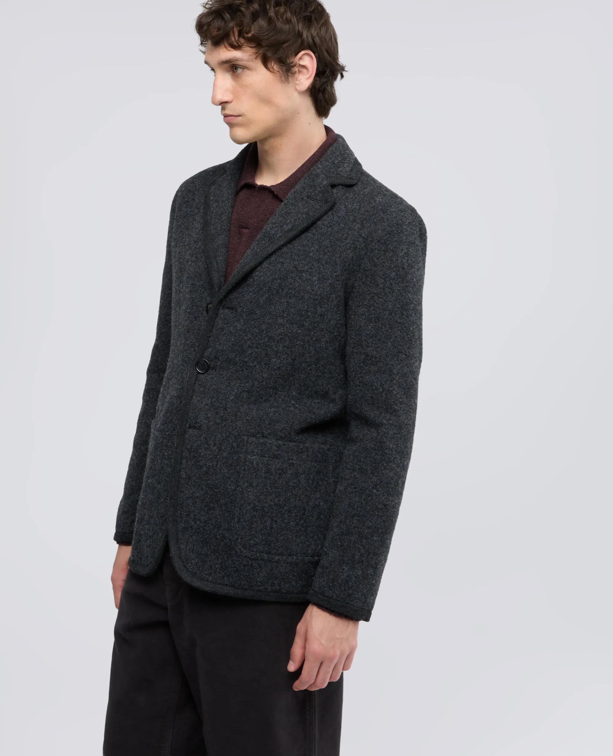 BLAZER IN LANA SHETLAND - ANTRACITE sold by Aspesi product image thumbnail 4