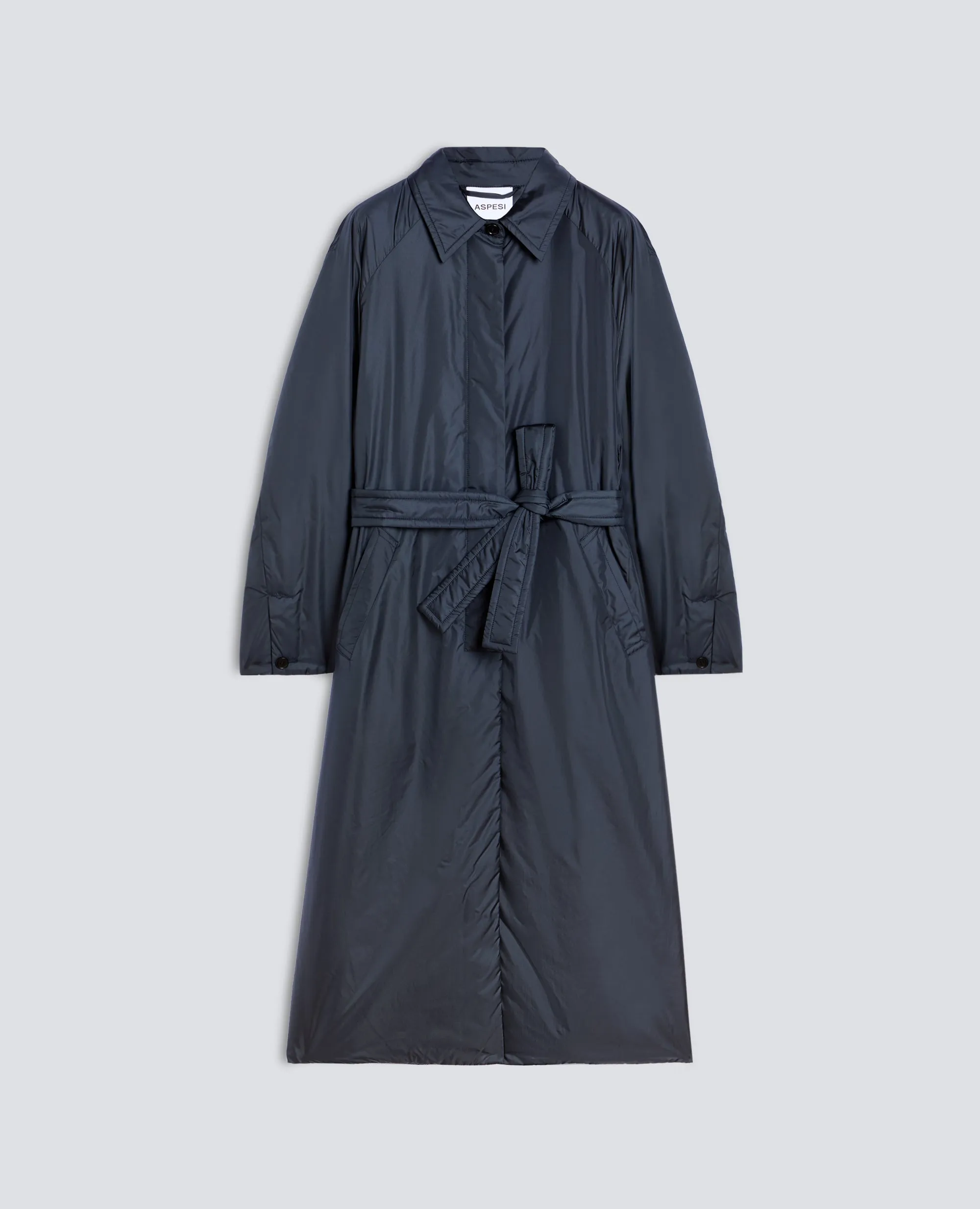 CAPPOTTO IN NYLON IMBOTTITO CON OVATTA THERMORE® - NAVY sold by Aspesi