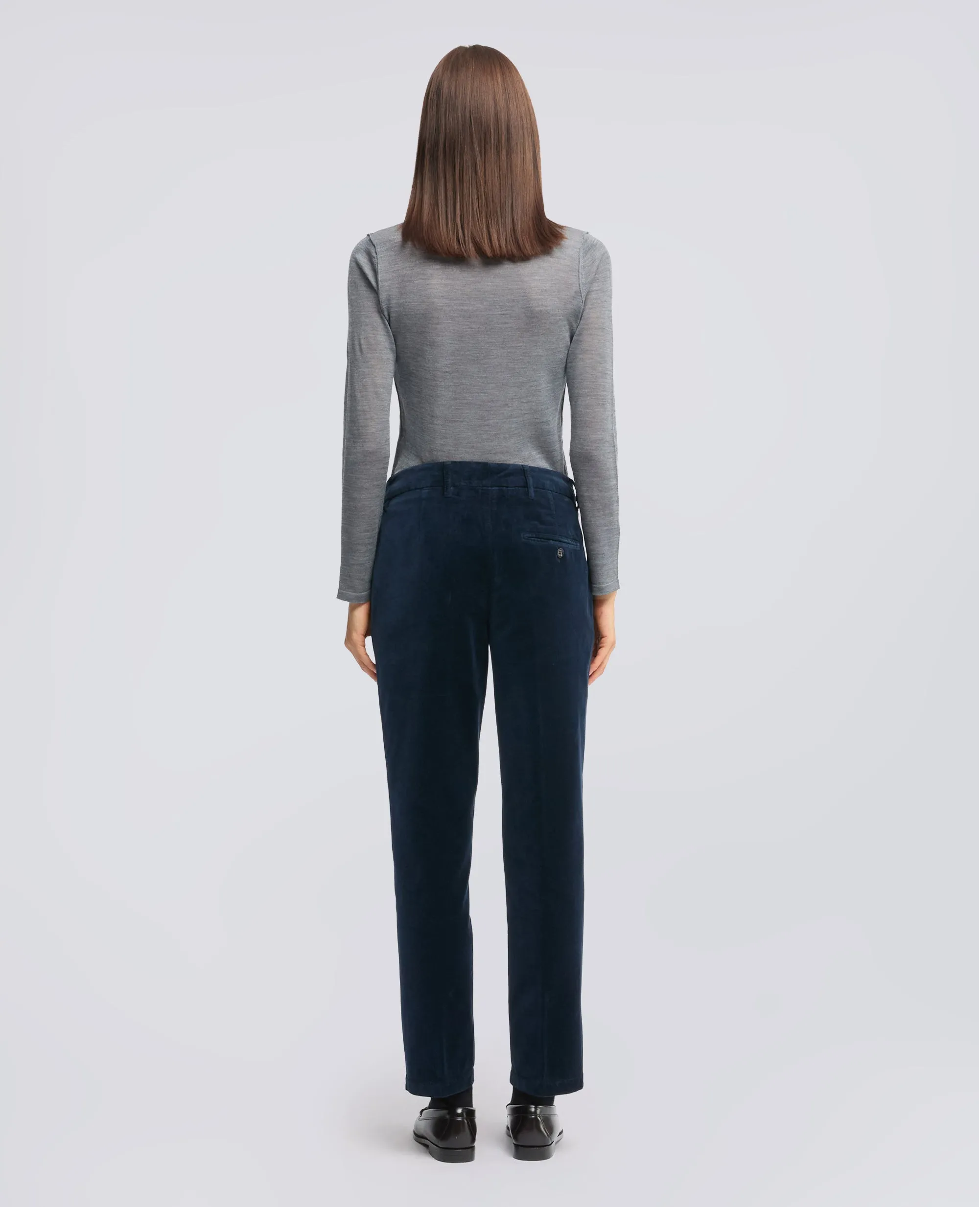 PANTALONE IN VELLUTO LISCIO - NAVY sold by Aspesi product image thumbnail 3