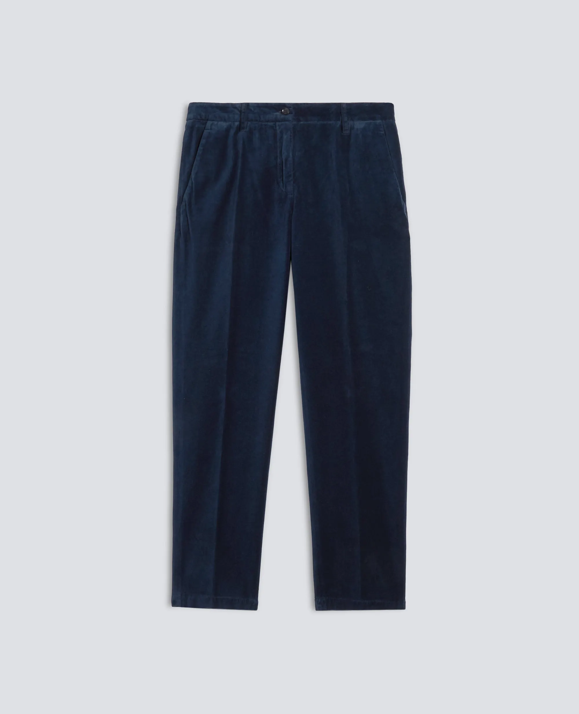 PANTALONE IN VELLUTO LISCIO - NAVY sold by Aspesi
