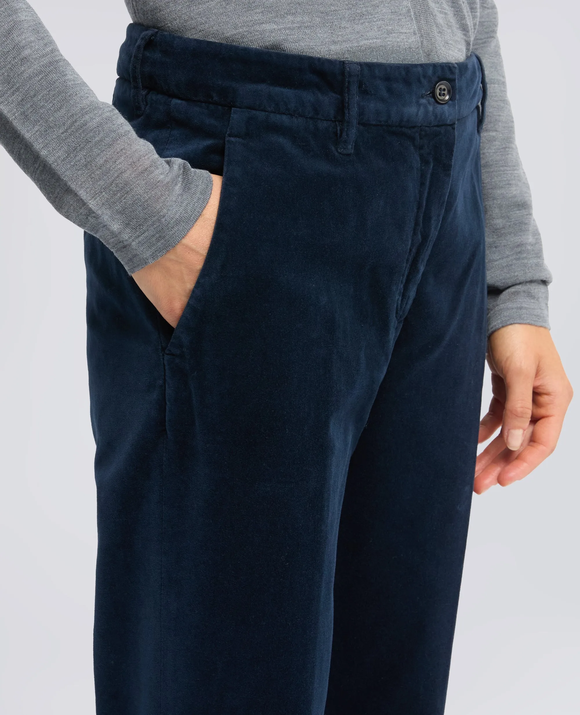 PANTALONE IN VELLUTO LISCIO - NAVY sold by Aspesi product image thumbnail 4