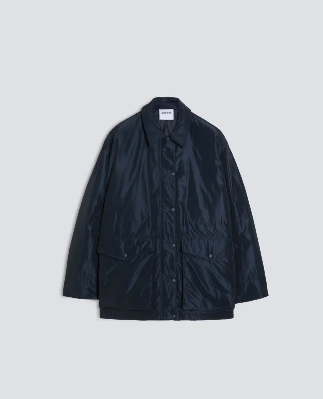 GIACCA IMBOTTITA IN TAFFETA TECNICO - BLU NERO made by Aspesi