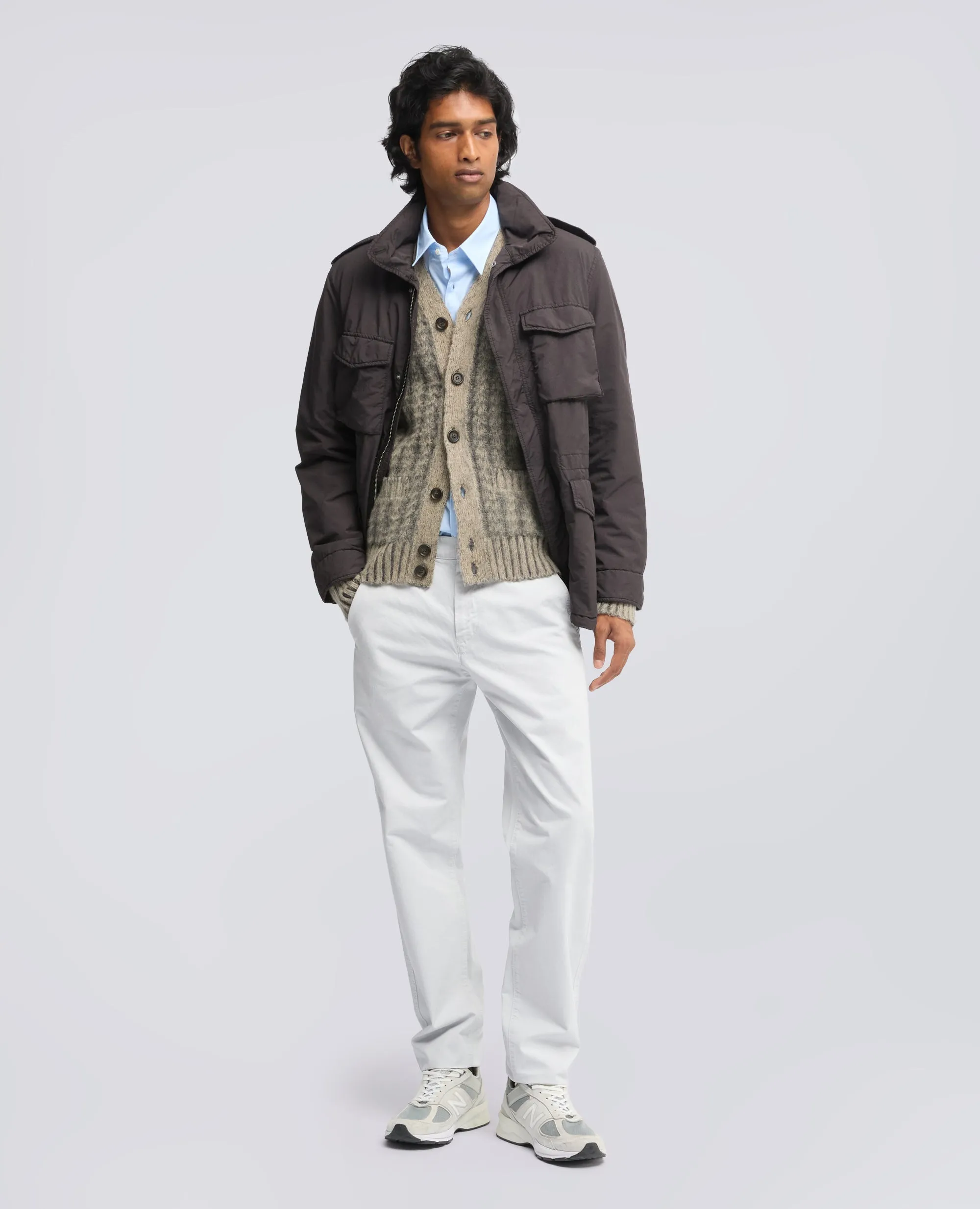 PANTALONE CHINO IN GABARDINA DI COTONE - PERLA sold by Aspesi product image thumbnail 2