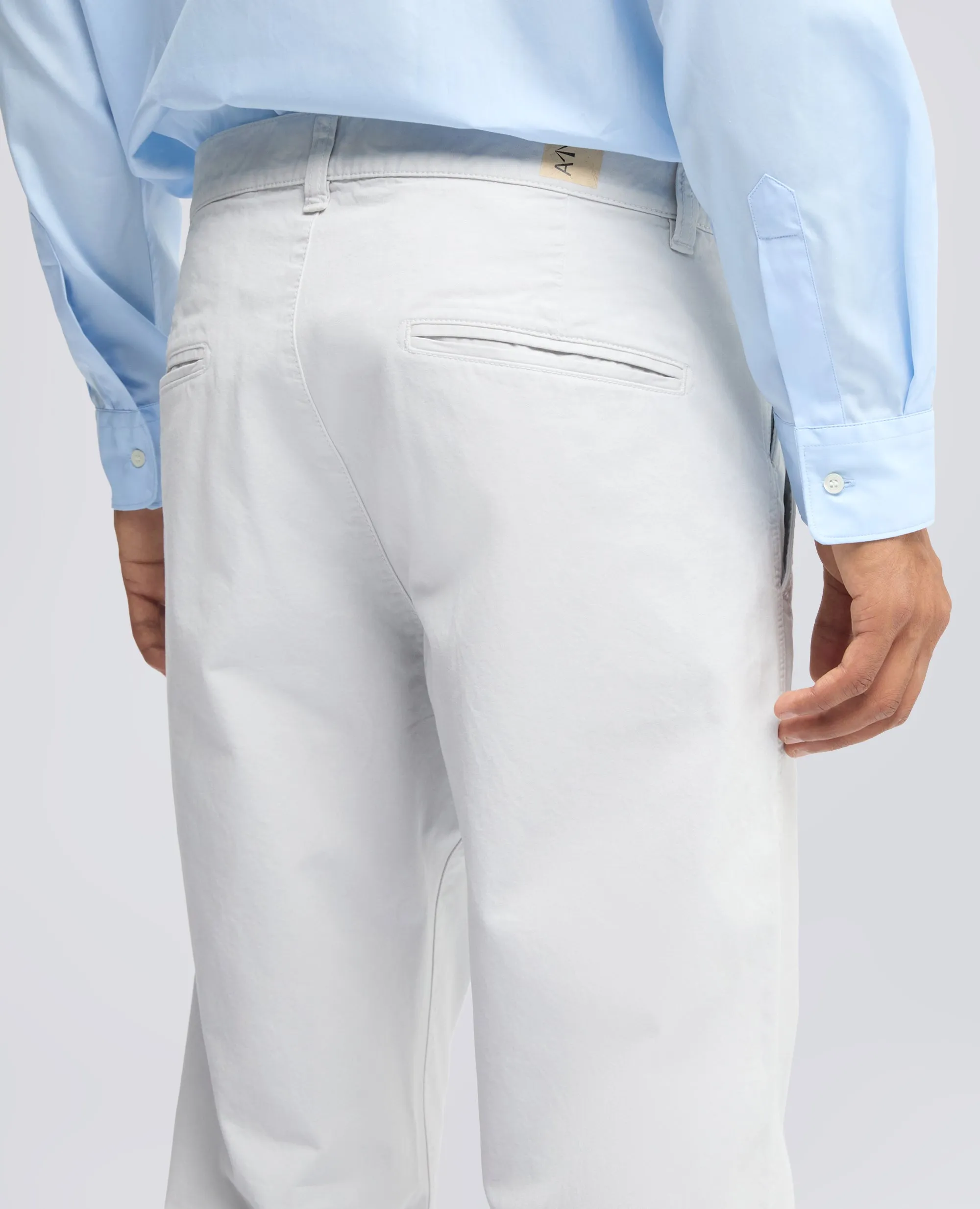 PANTALONE CHINO IN GABARDINA DI COTONE - PERLA sold by Aspesi product image thumbnail 4