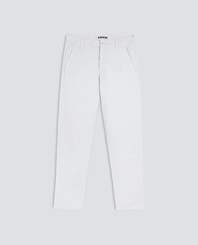 PANTALONE CHINO IN GABARDINA DI COTONE - PERLA made by Aspesi