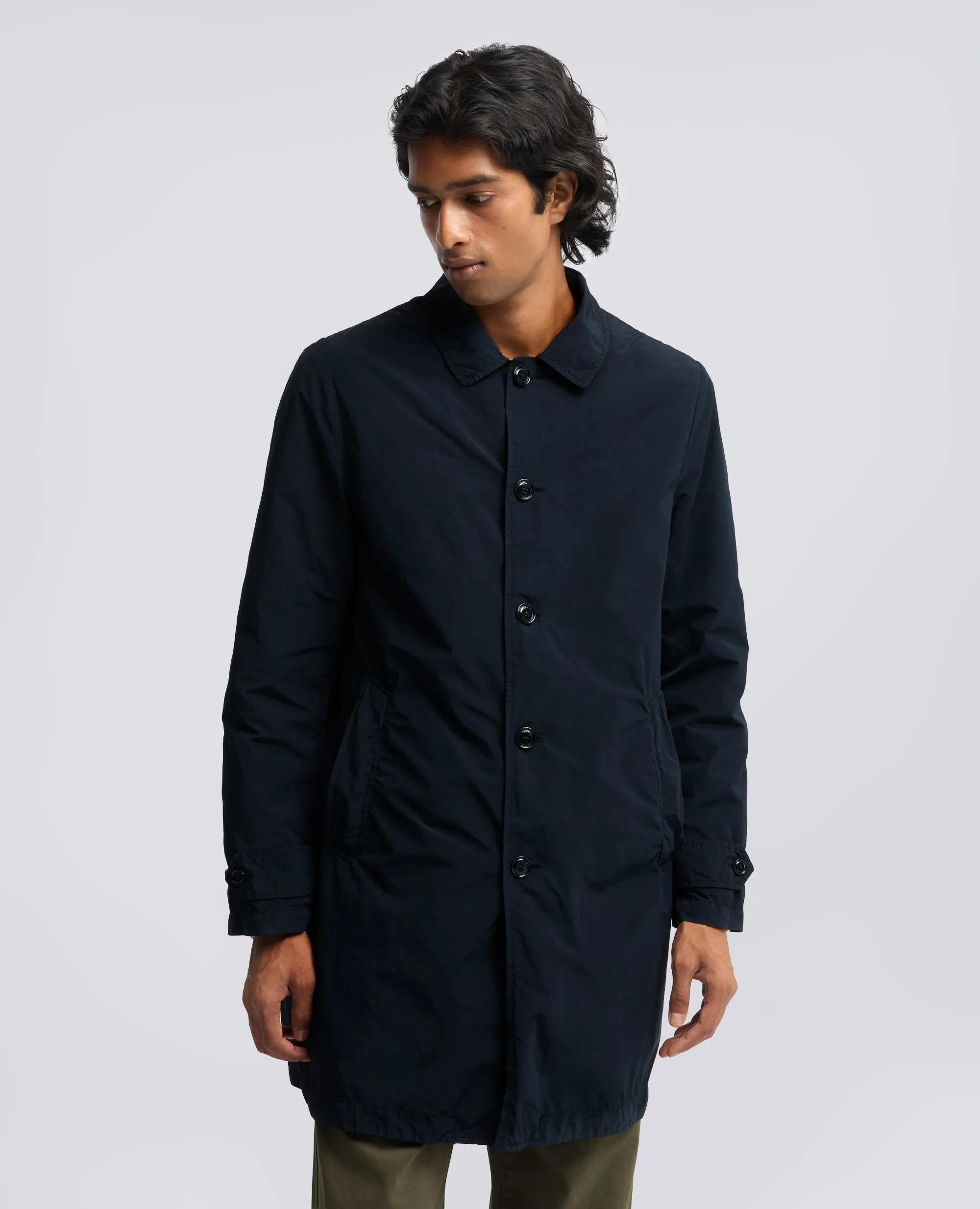 IMPERMEABILE IN POLIESTERE E NYLON COMPATTO - NAVY sold by Aspesi product image thumbnail 4